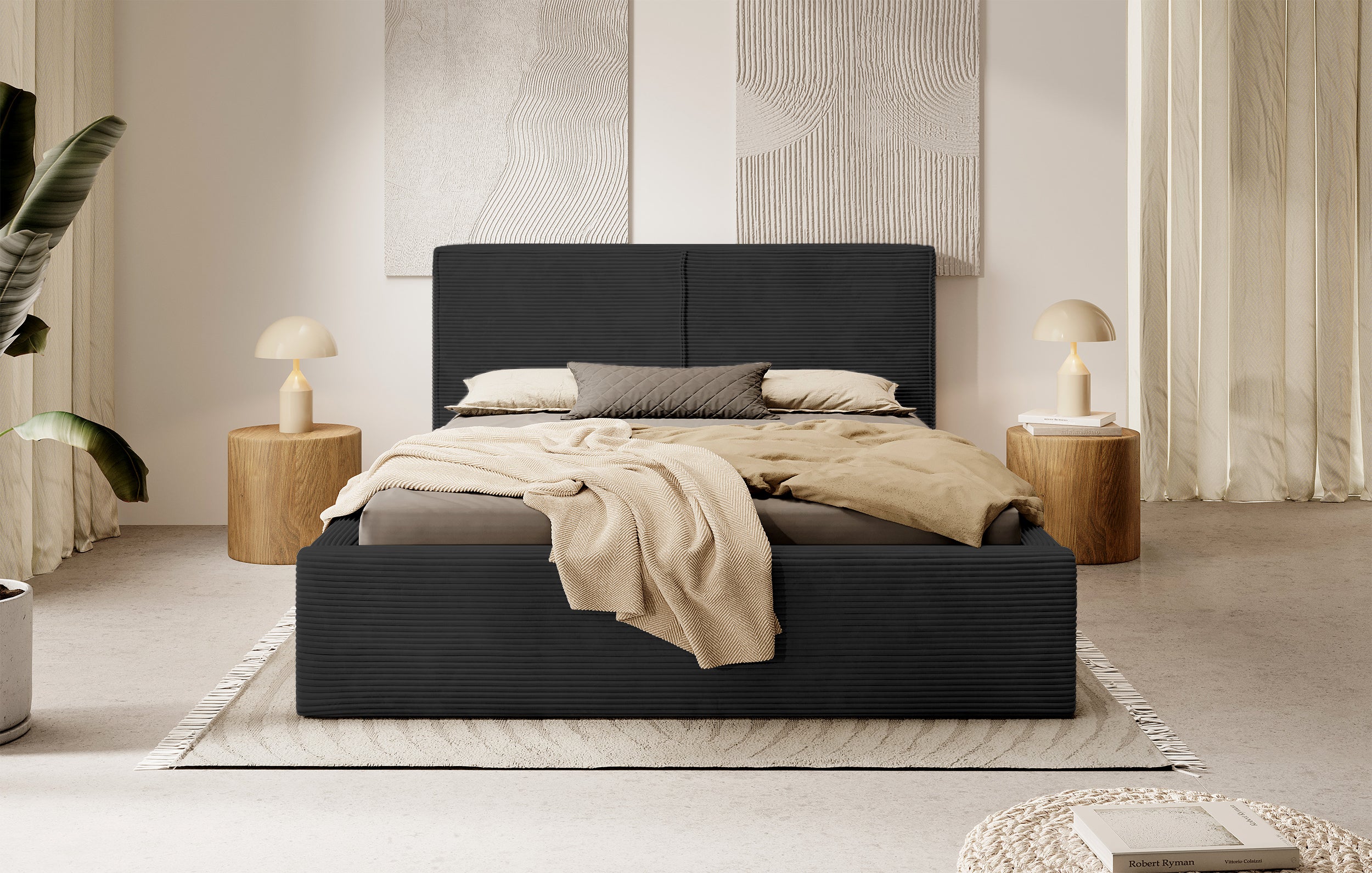 selsey-farese-gepolstertes-bett-160x200-cm-mit-stauraum-gasdruckfeder-schwarz-co image 2