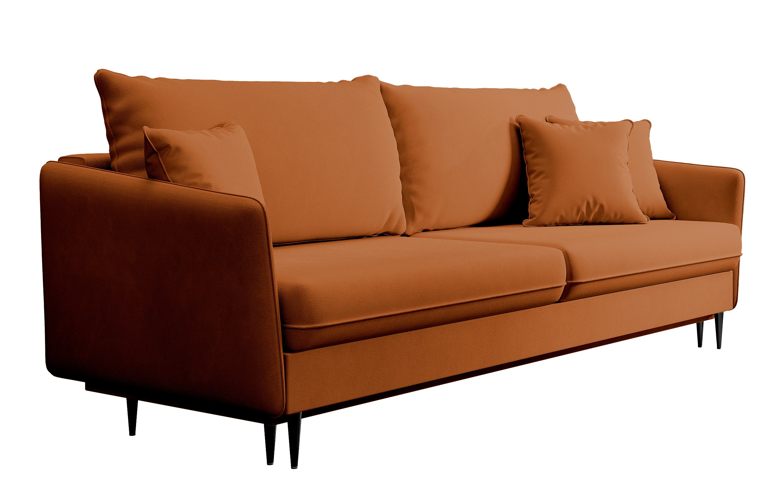 selsey-volio-3-sitzer-ausklapp-sofa-in-kupferfarbenem-samt-hydrophob-schwarze-be image 6
