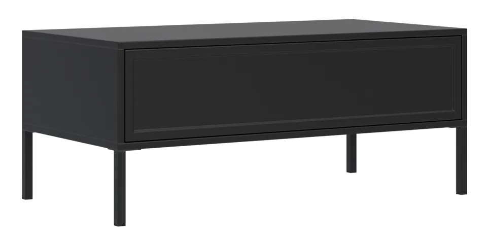 selsey-velveto-couchtisch-100x50-cm-schwarz-mit-schublade image 1