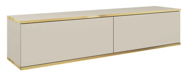 selsey-mucalma-tv-schrank-135-cm-beige-mit-goldenen-eins-tzen image 1