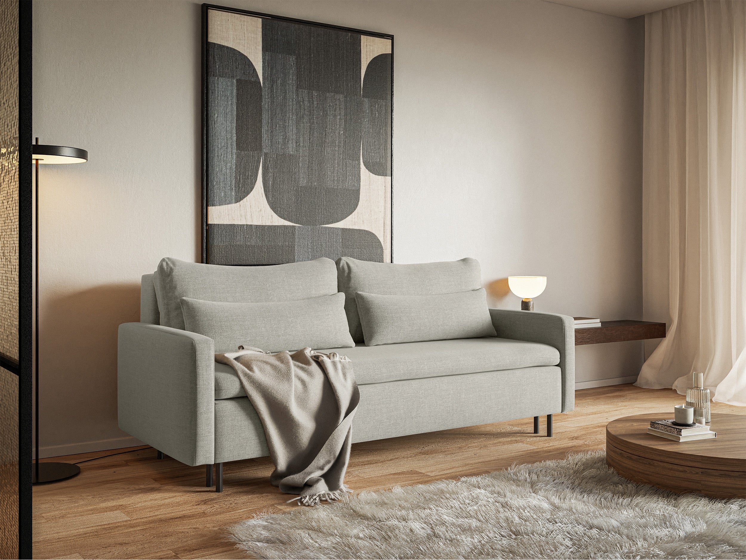 selsey-umpro-dreisitzer-schlafsofa-mit-bettkasten-grau-beige-chenille image 3