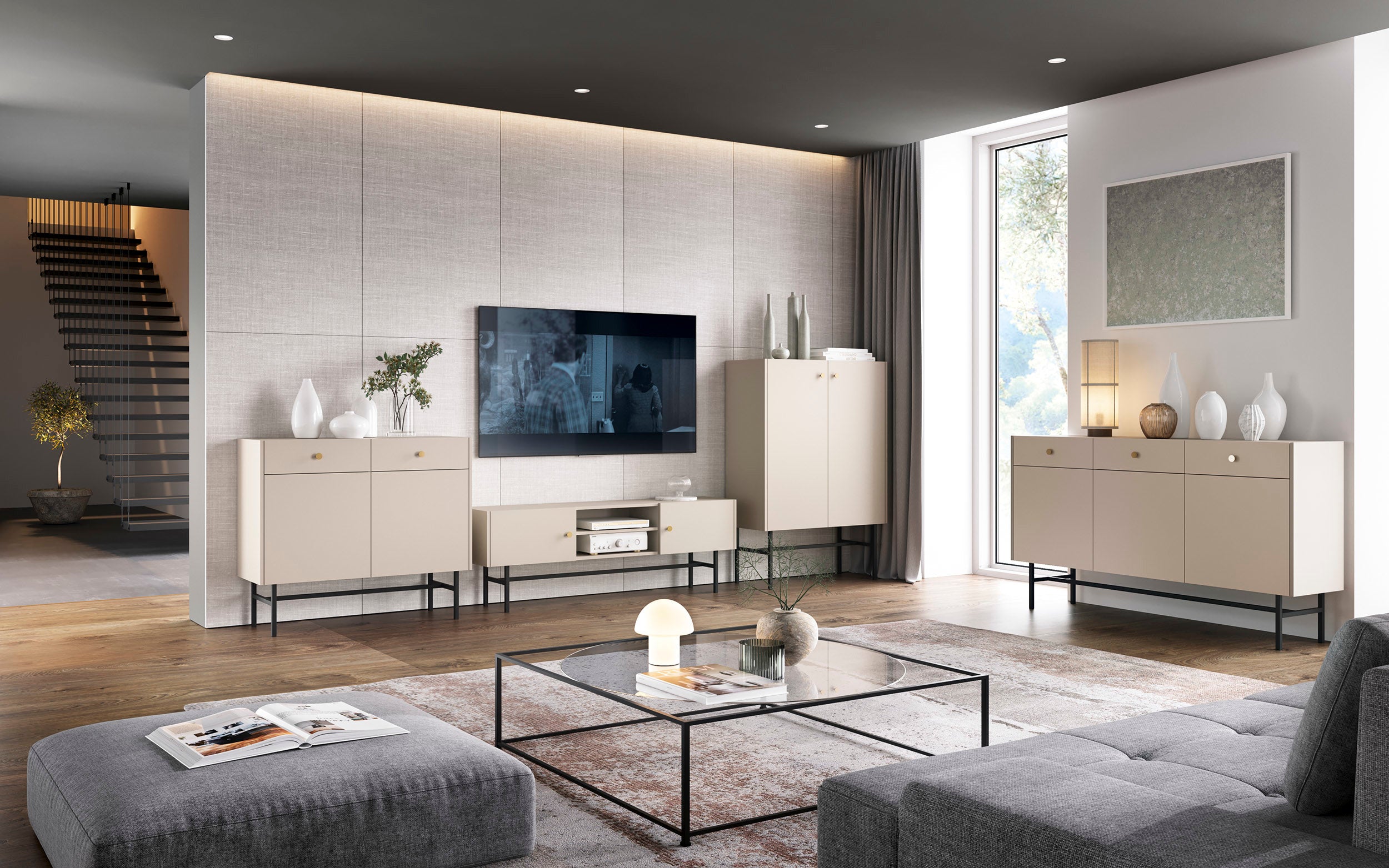selsey-divenos-dreht-r-kommode-mit-schubladen-155-cm-grau-beige image 3