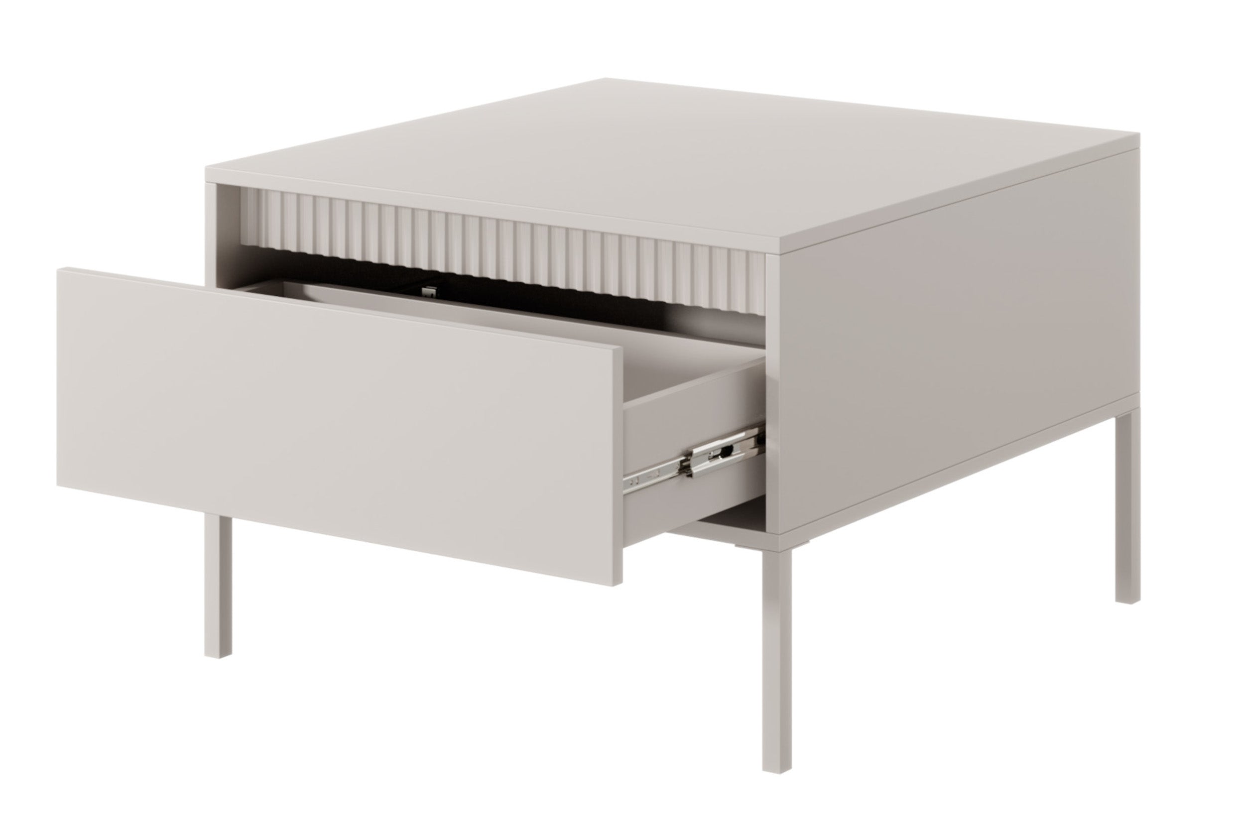 selsey-couchtisch-falsetto-68x68-cm-mit-schublade-beige-geriffelt image 4