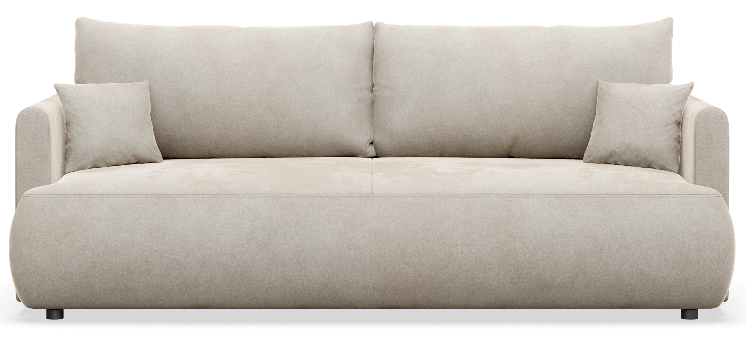 selsey-ovo-mini-drei-sitzer-schlafsofa-mit-stauraum-creme-velours-pflegeleicht image 1