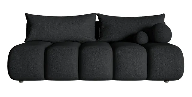 selsey-dandelino-mini-dreisitziges-sofa-mit-schlaffunktion-schwarzes-boucl image 1