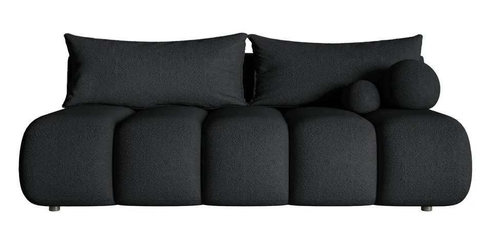 selsey-dandelino-mini-dreisitziges-sofa-mit-schlaffunktion-schwarzes-boucl image 1
