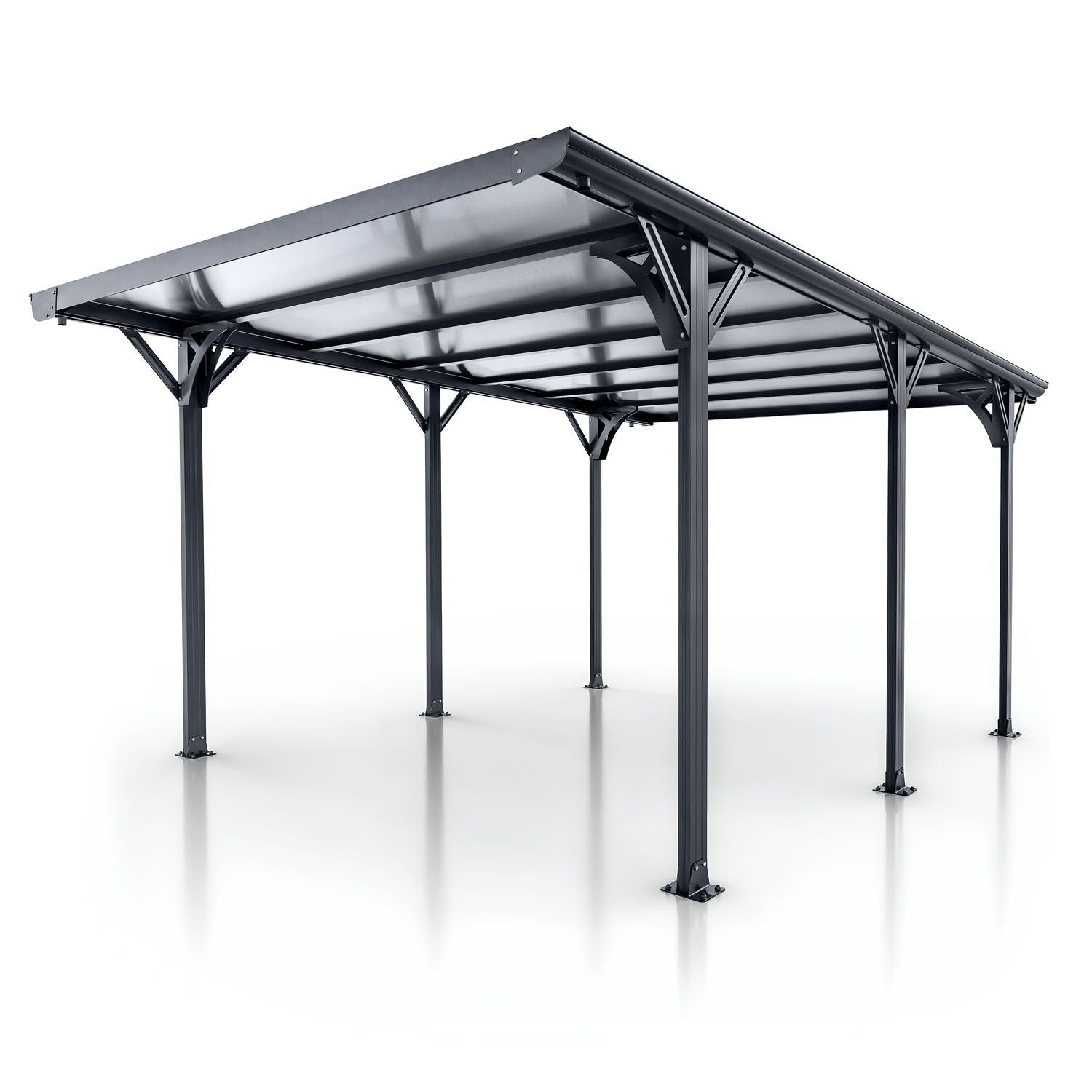 juskys-carport-5x3-m-mit-flachdach-alu-unterstand-diverse-modelle image 1