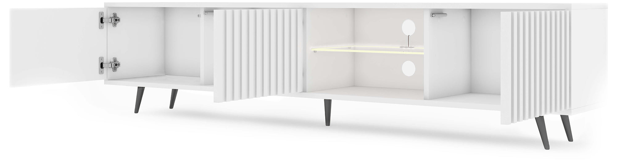 selsey-bello-tv-schrank-175-cm-wei-mit-lamellenfronten-und-led-schwarze-beine image 5