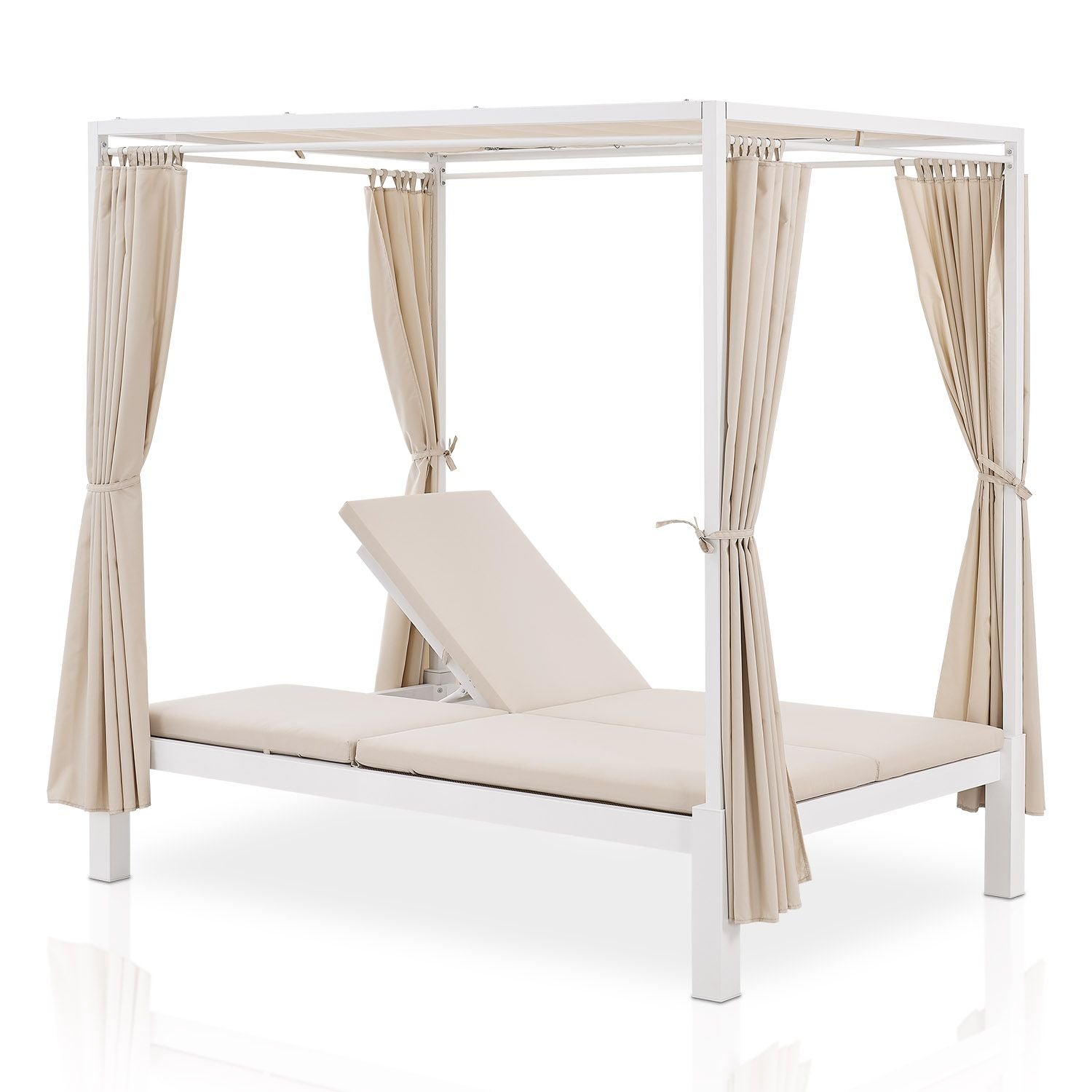 juskys-kreta-doppel-loungebett-140x200-cm-mit-dach-und-vorh-ngen-grau image 8