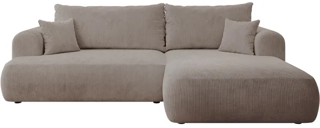selsey-ovo-cord-ecksofa-rechts-l-form-mit-schlaffunktion-beiger-cordstoff image 1