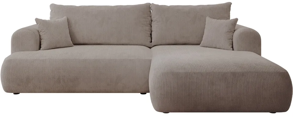 selsey-ovo-cord-ecksofa-rechts-l-form-mit-schlaffunktion-beiger-cordstoff image 1