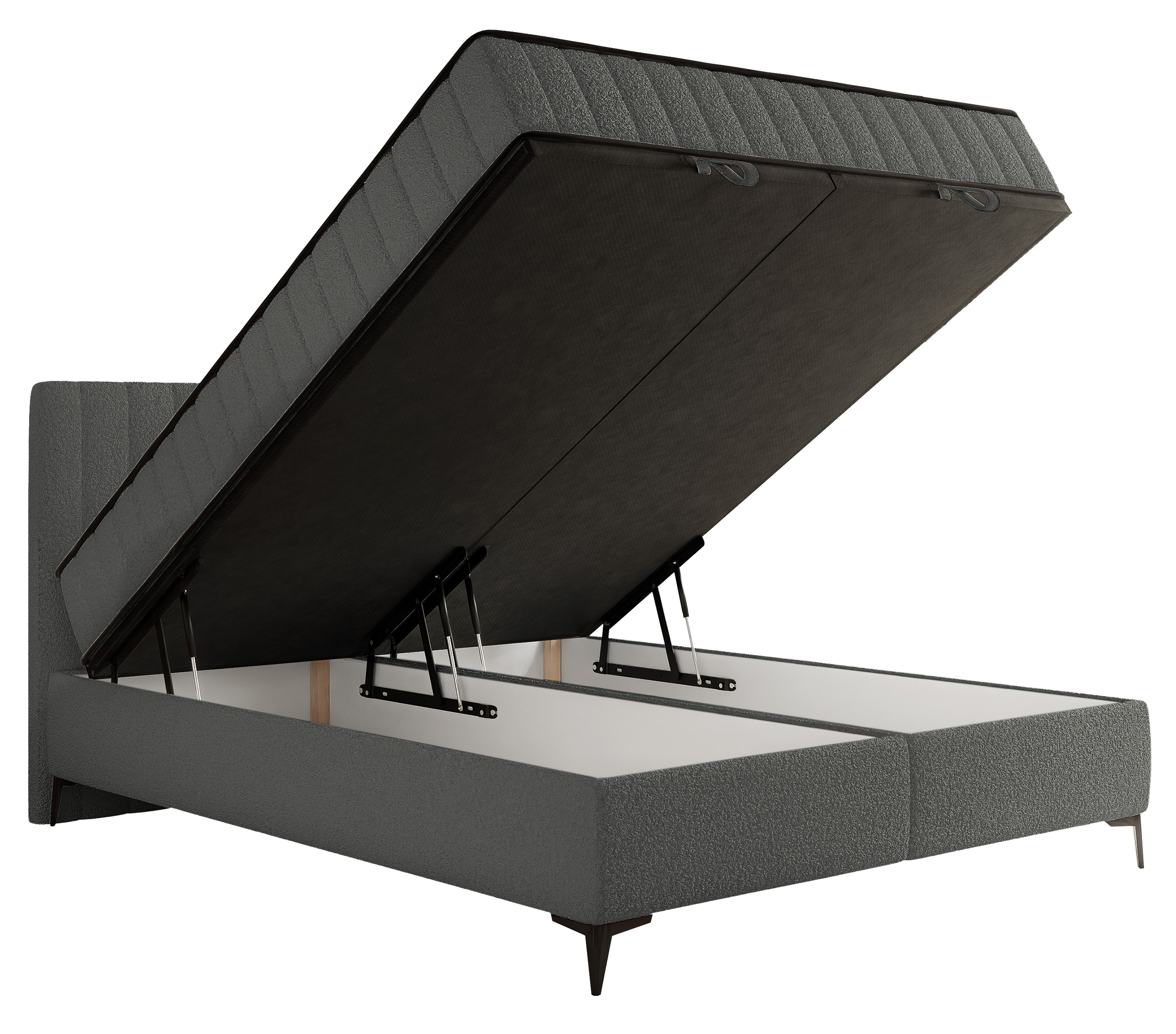 selsey-mufasso-kontinentalbett-160x200-cm-mit-stauraum-dunkelgrauer-boucl-stoff image 6