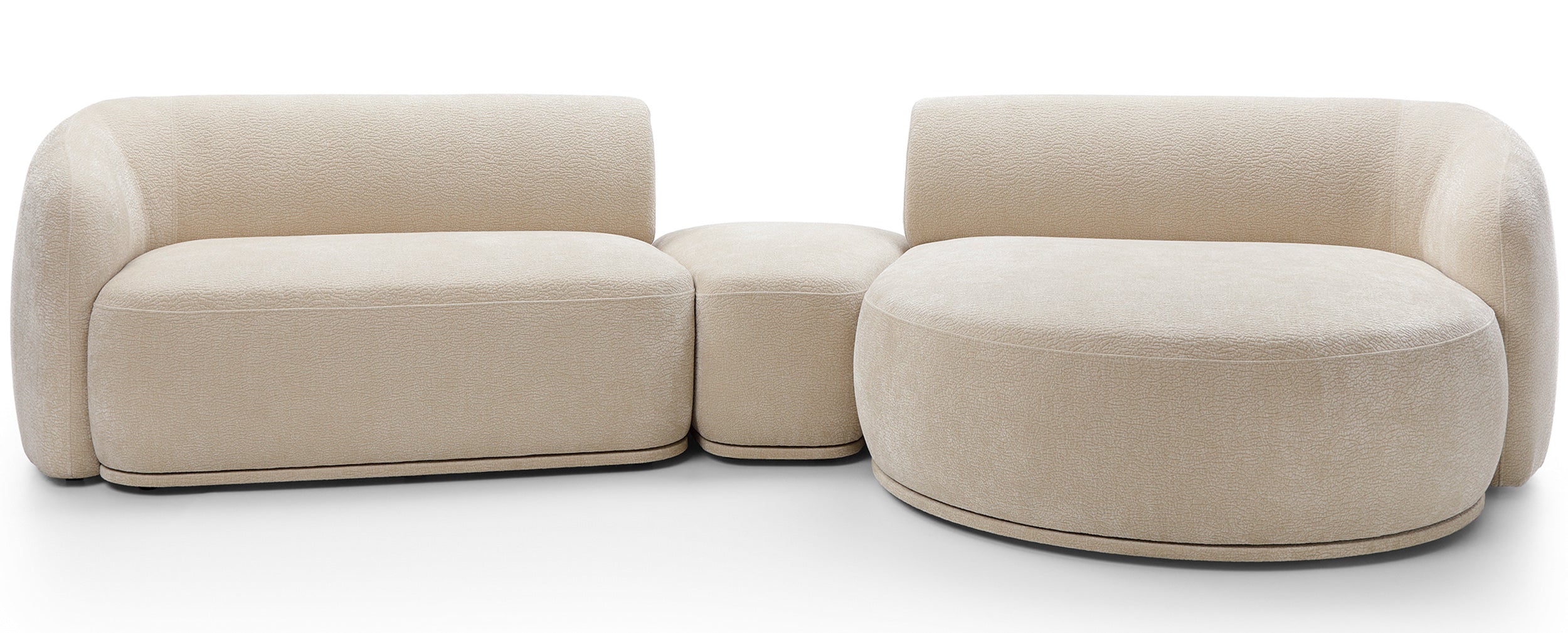 selsey-bommo-modulare-eckcouch-l-f-rmig-mit-pouf-rechtsseitig-beige-chenille image 1