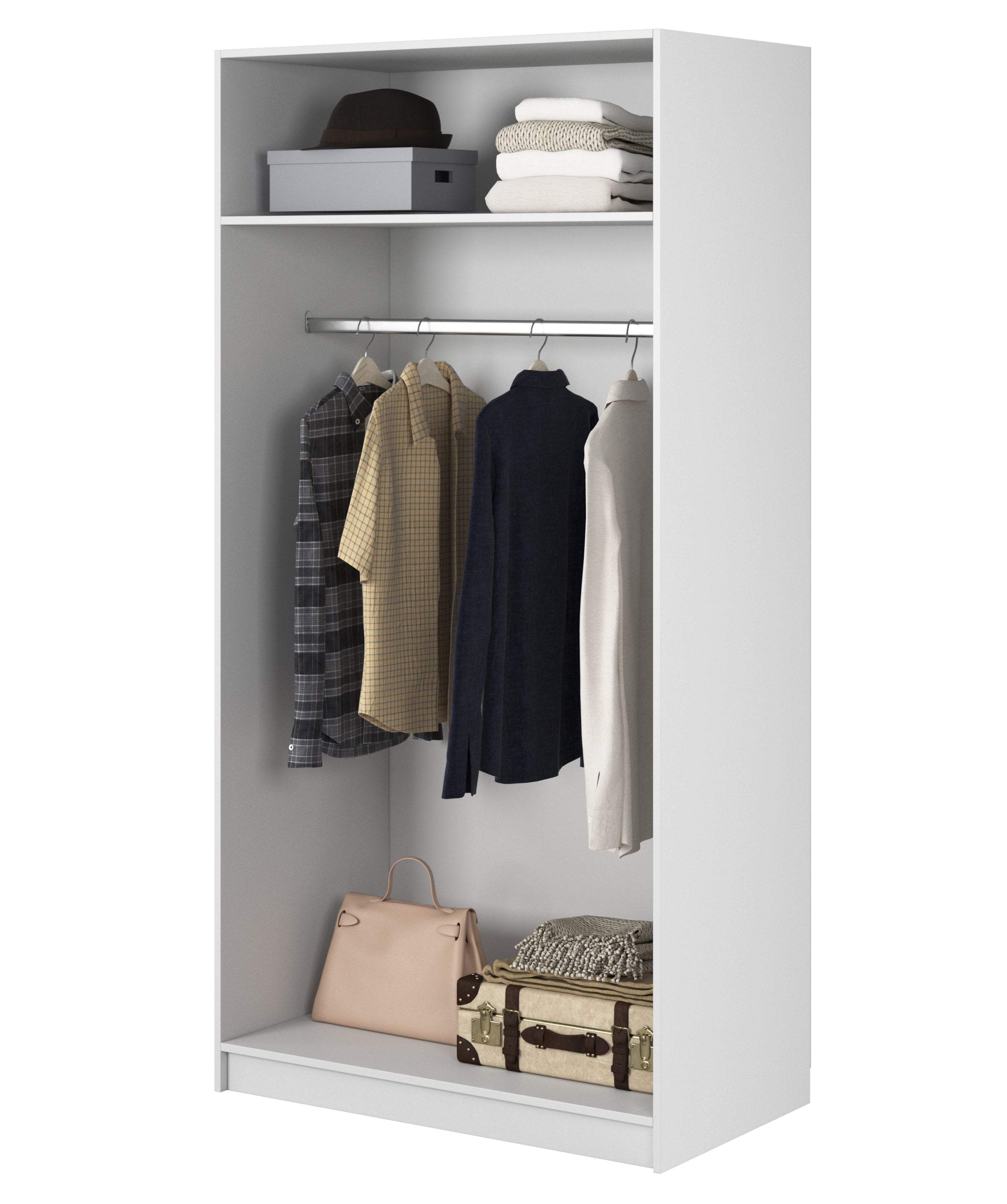 selsey-frame-zweifl-geliger-rahmenkleiderschrank-mit-100-cm-kleiderstange-wei image 3