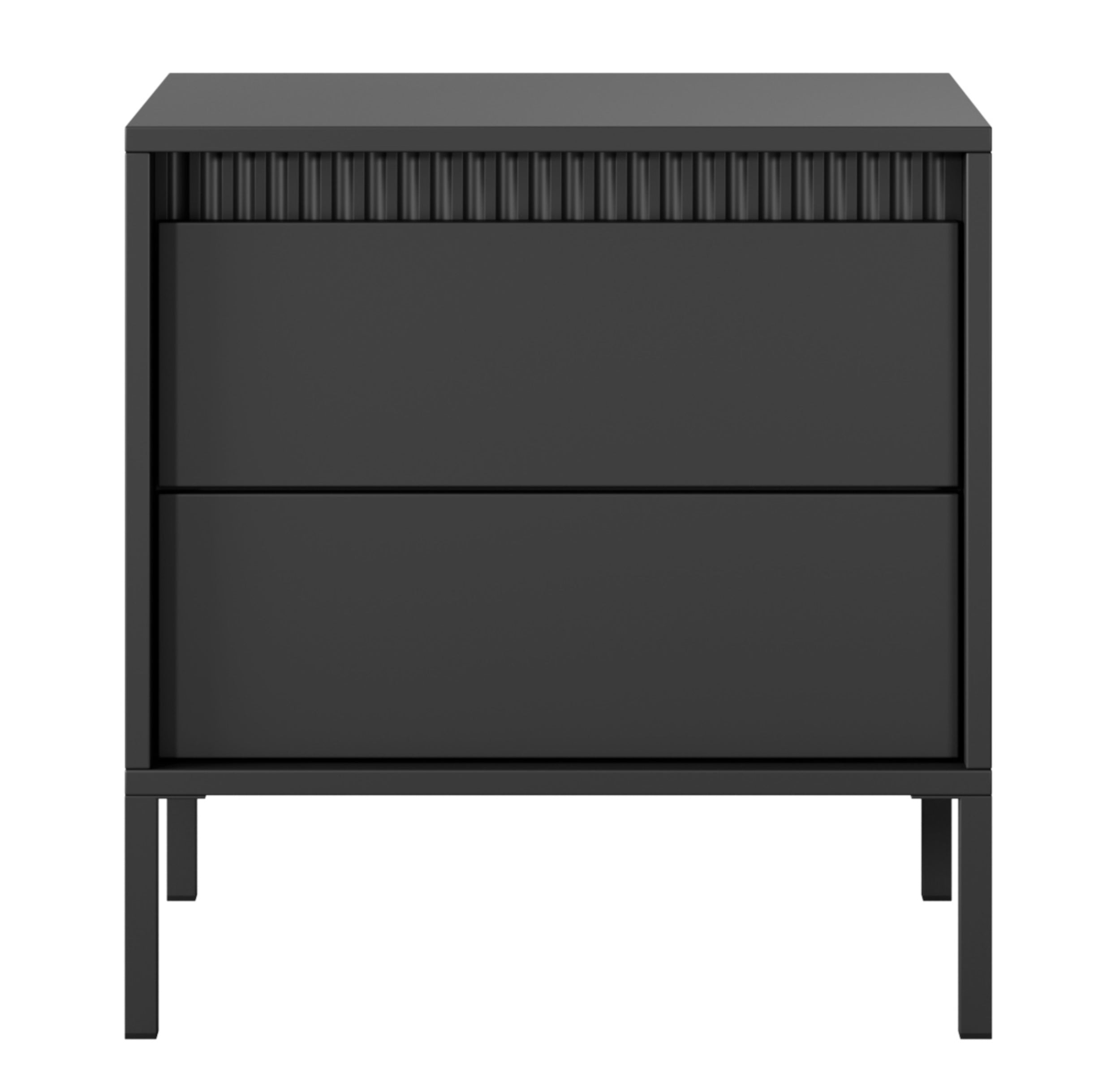 selsey-falsetto-nachttisch-mit-gerillten-fronten-und-schublade-68-cm-schwarz image 4