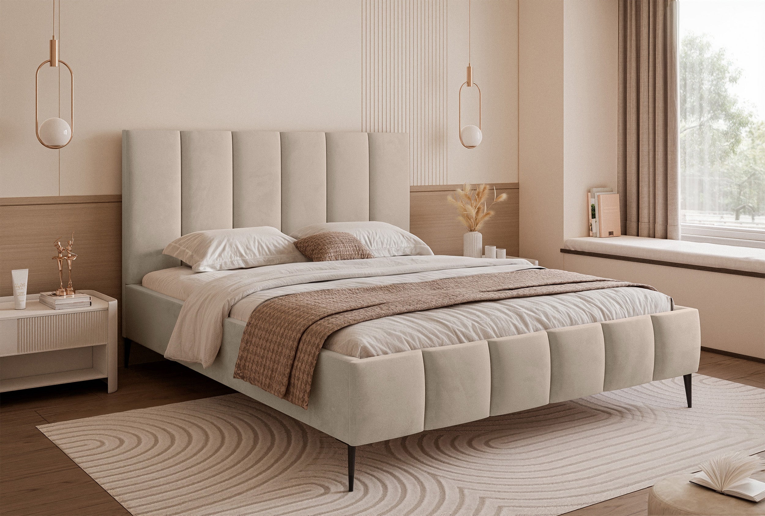 selsey-sarafino-polsterbett-180x200-cm-mit-bettkasten-beiger-samt-metallrahmen-h image 2