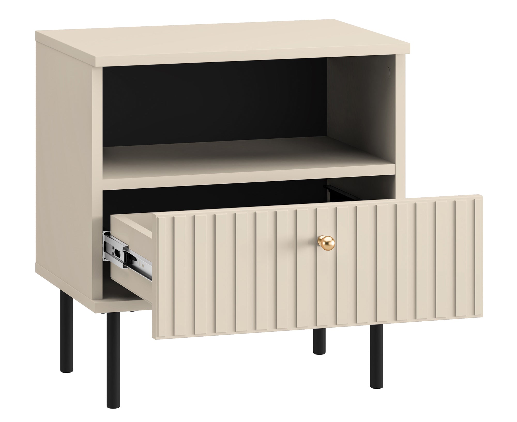 selsey-caletto-nachttisch-50-cm-mit-schublade-beige-mit-lamellen-goldener-griff image 8