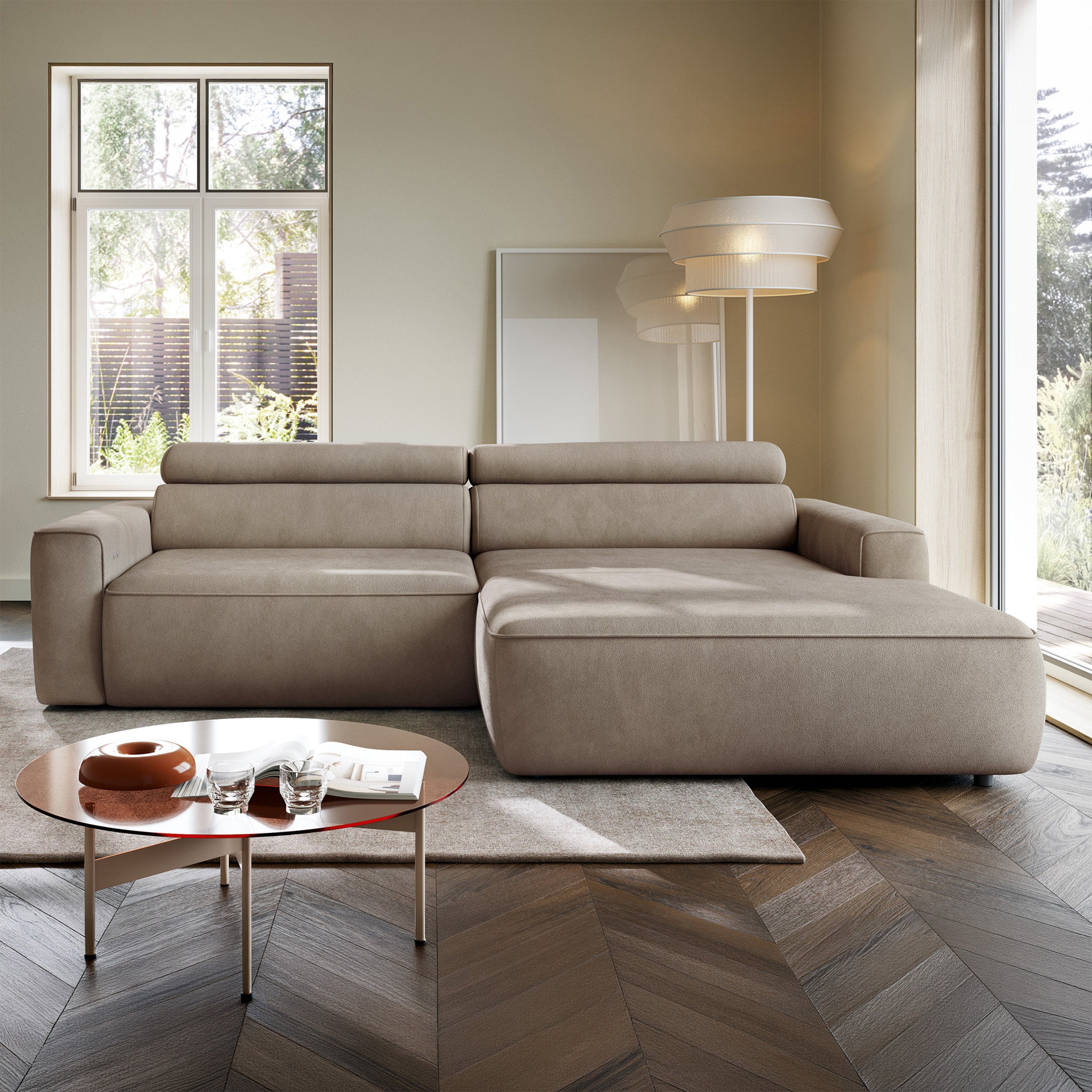 selsey-fando-ecksofa-l-f-rmig-rechts-mit-elektrischem-auszug-beige-samt image 2