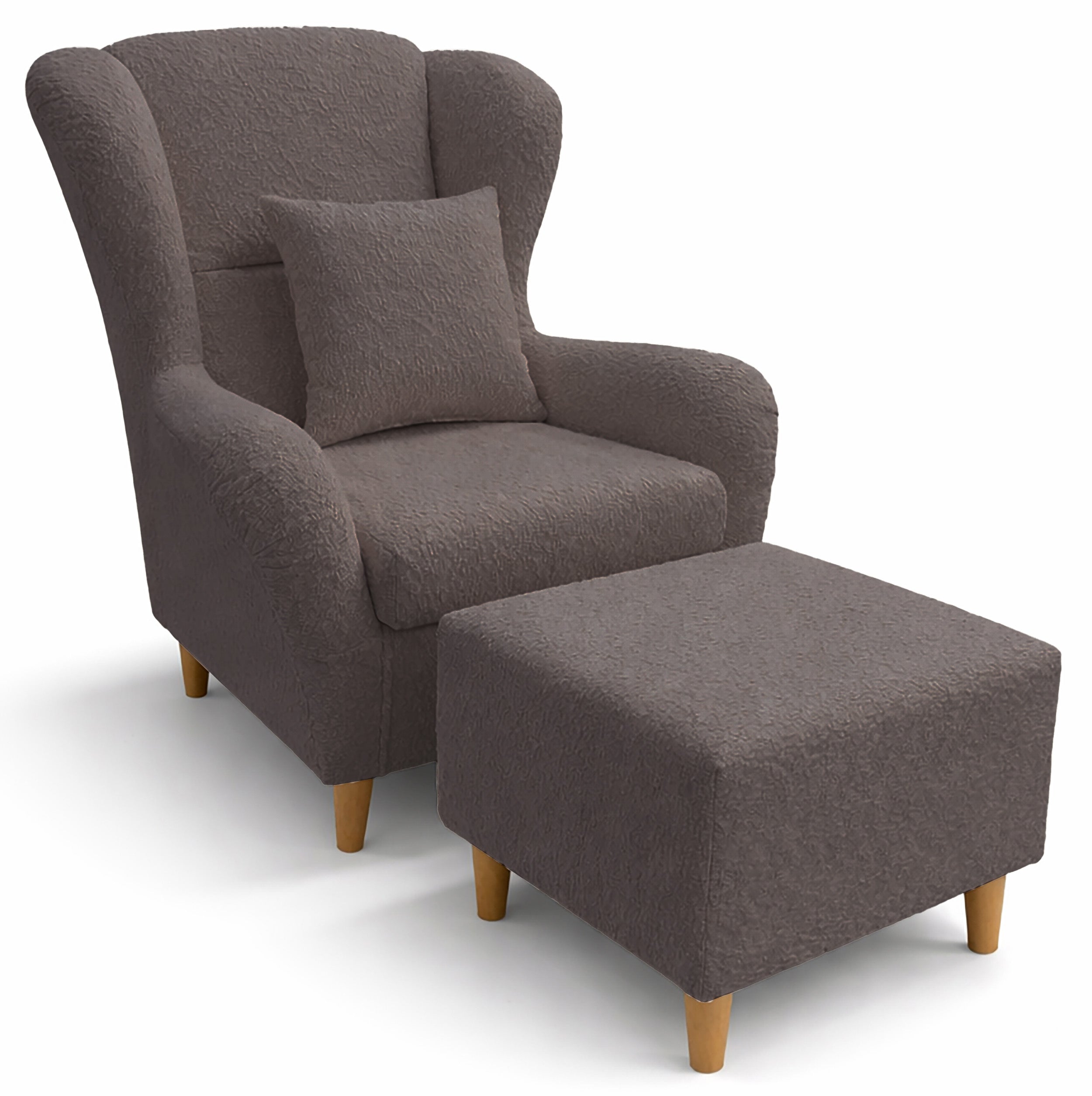 selsey-teddlo-ohrensessel-mit-fu-hocker-graubrauner-chenille-buchenholzf-e image 1