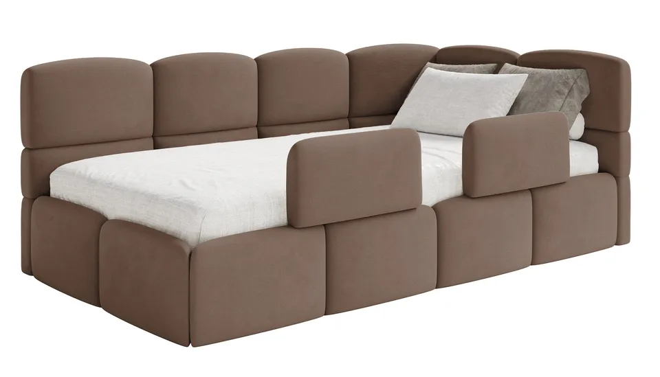 selsey-cloudy-jugendbett-90x200-cm-rechts-brauner-velours-mit-stauraum image 1