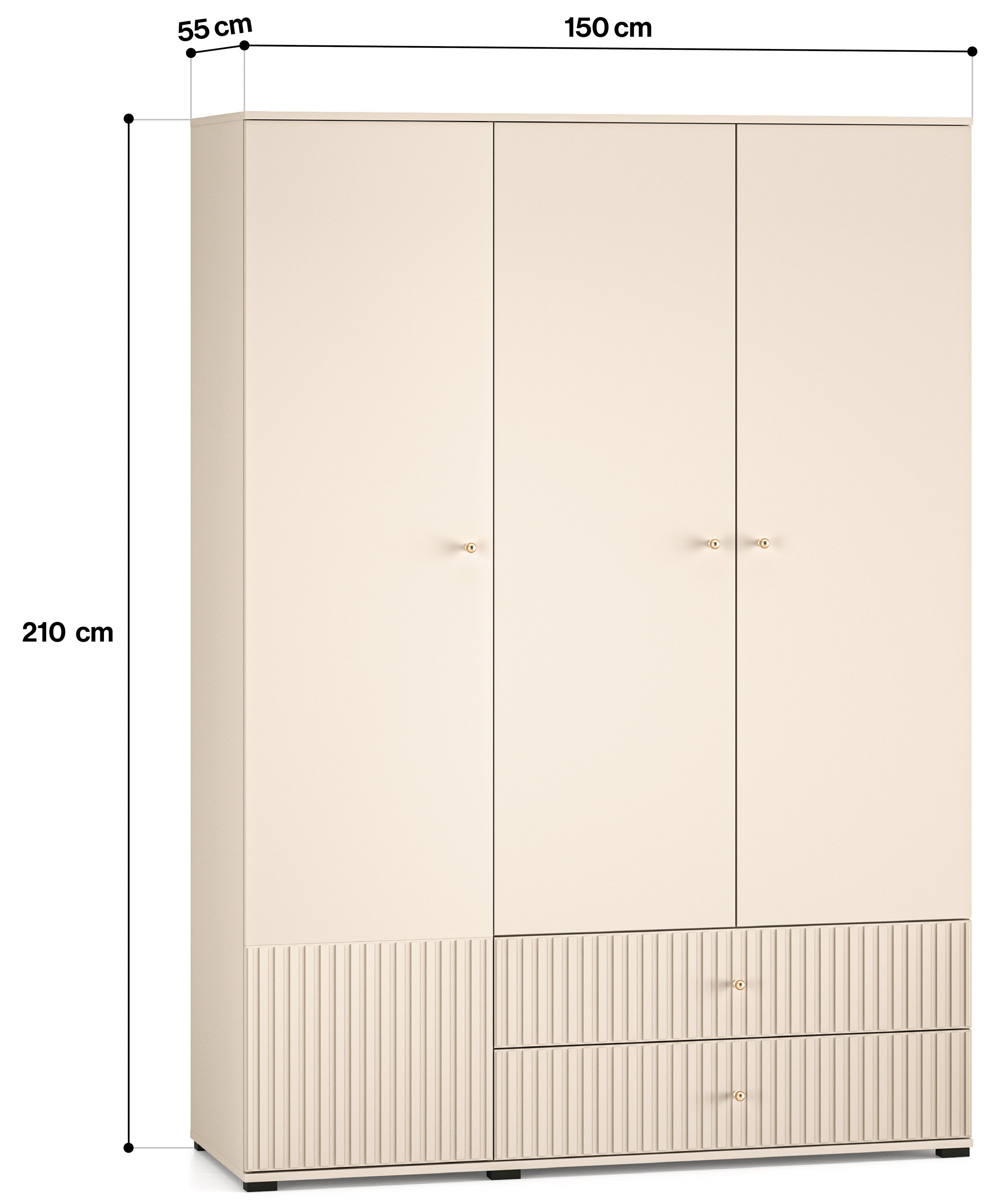 selsey-caletto-dreht-renschrank-150-cm-mit-2-schubladen-lamellen-beige image 8