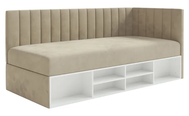 selsey-ventrio-jugendbett-90x200-cm-rechtsseitig-mit-stauraum-hellgrau-beige-vel image 1