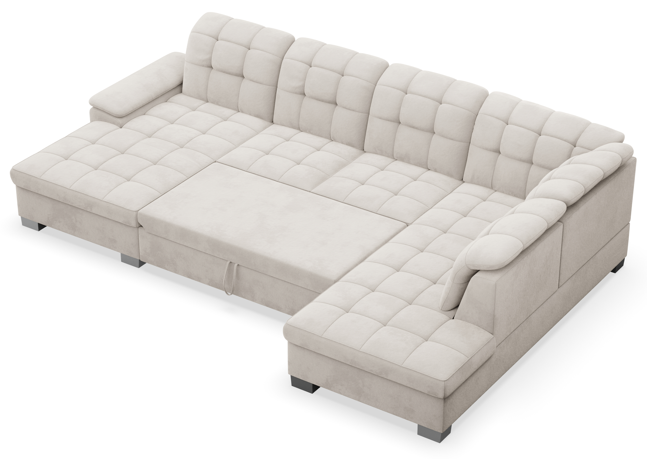 selsey-jamaal-ecksofa-u-f-rmig-linksseitig-mit-schlaffunktion-und-stauraum-grau- image 5