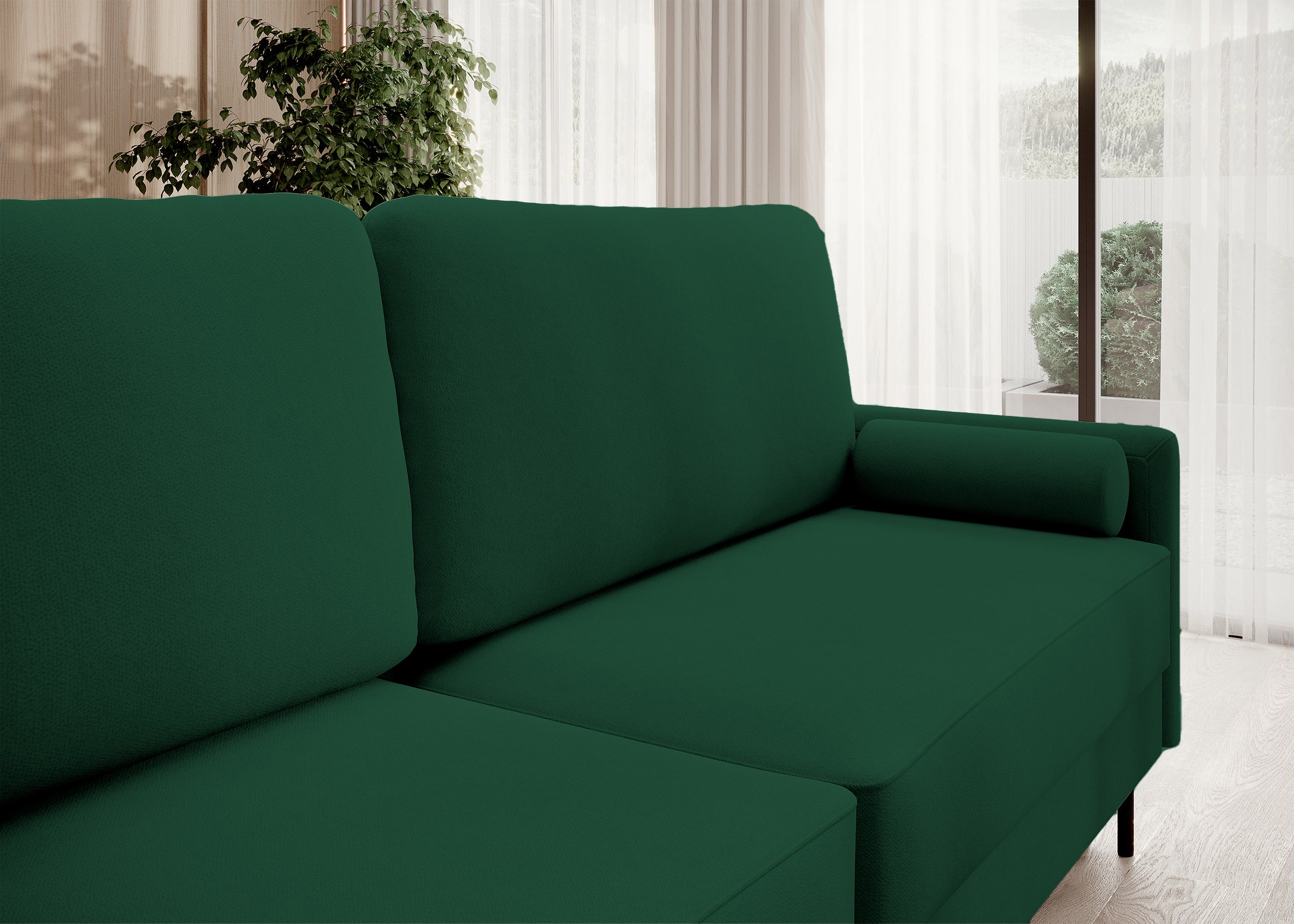 selsey-tomonde-dreisitziges-schlafsofa-mit-stauraum-flaschengr-n-velours image 7