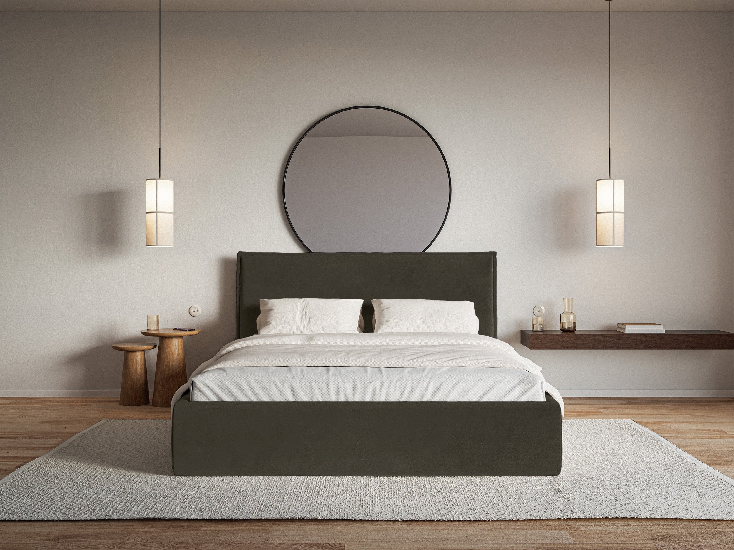 selsey-softie-slim-polsterbett-160x200-cm-dunkelgr-ner-velours-mit-stauraum image 3