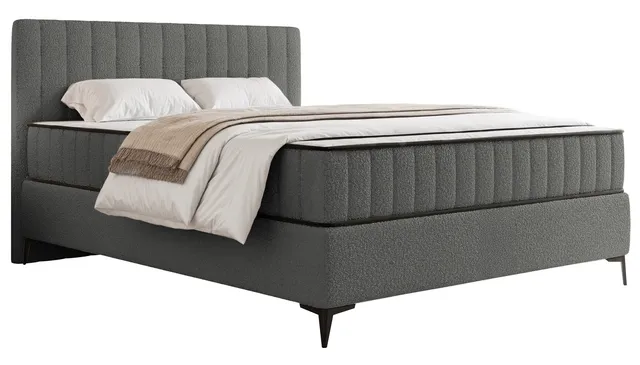 selsey-mufasso-kontinentales-bett-140x200-cm-mit-stauraum-dunkelgrauer-boucl image 1