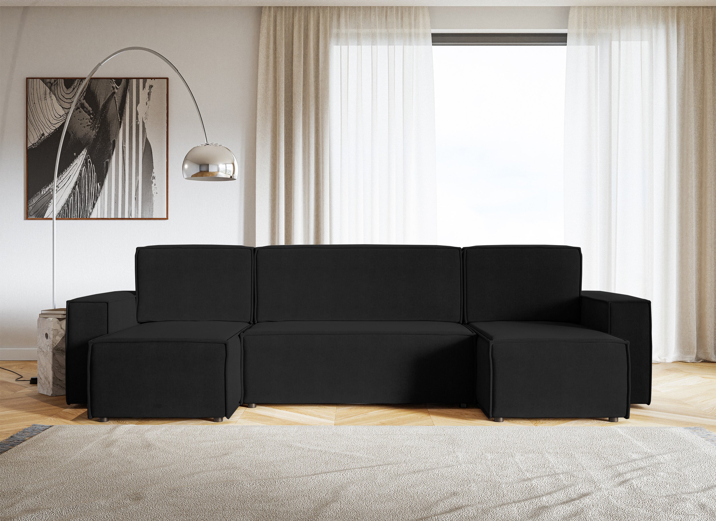 selsey-copertino-u-f-rmige-eckcouch-mit-schlaffunktion-und-stauraum-schwarzer-hy image 2