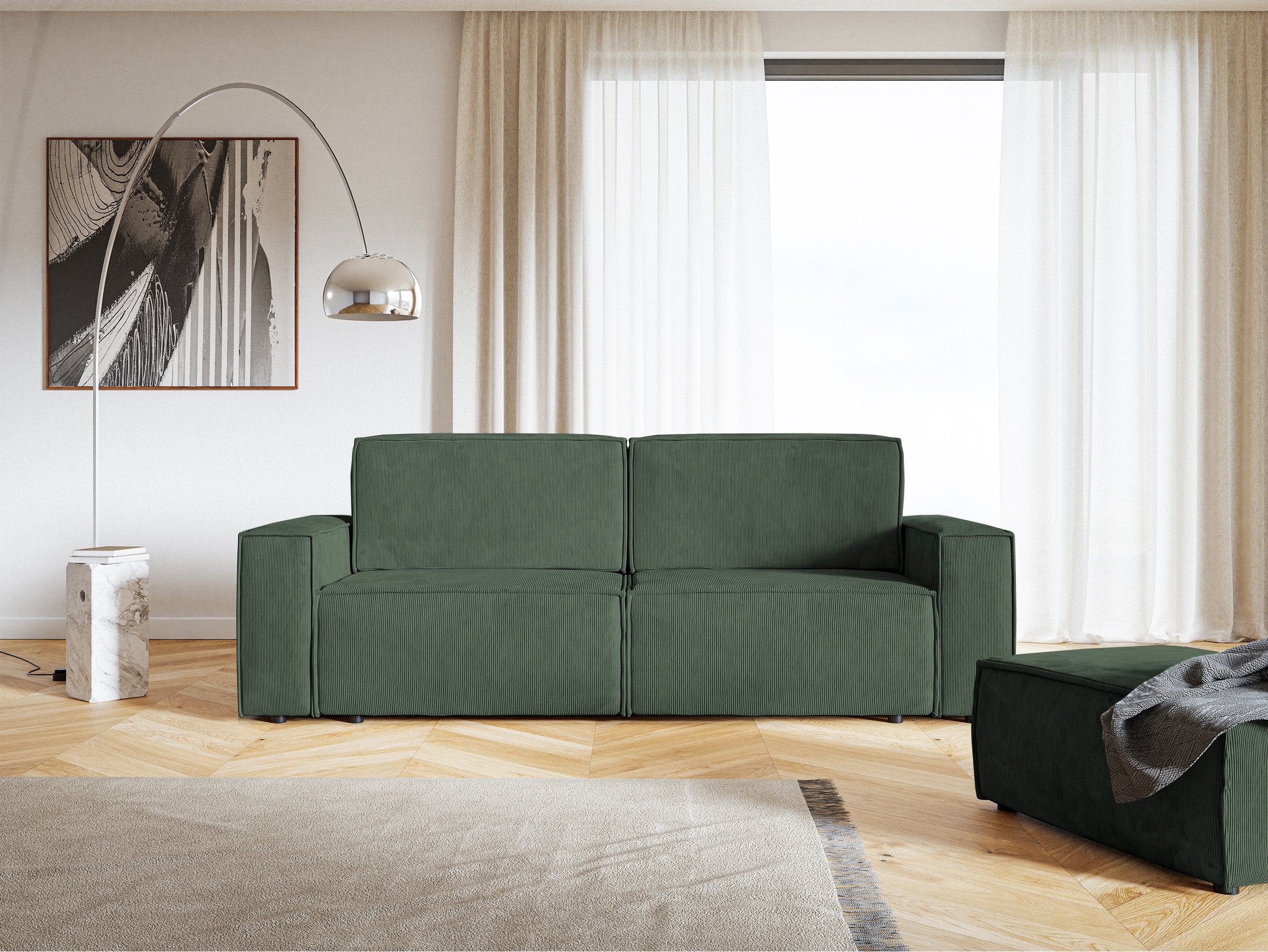 selsey-copertino-dreisitziges-schlafsofa-ausklappbar-in-gr-n-cordstoff image 2