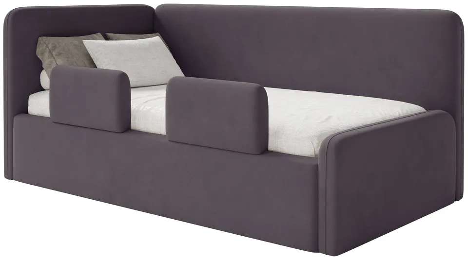 selsey-fanklo-jugendbett-90x200-cm-links-violett-velours-mit-matratze image 1