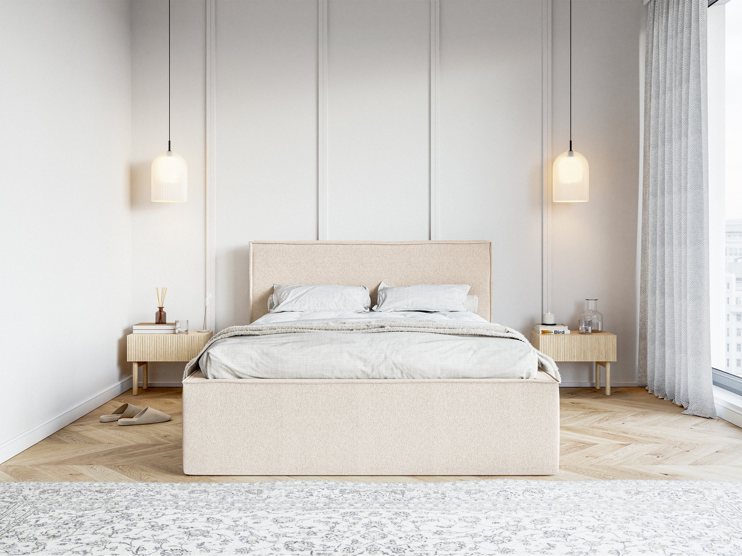 selsey-lucera-polsterbett-180x200-cm-mit-stauraum-hellbeige-chenille image 2