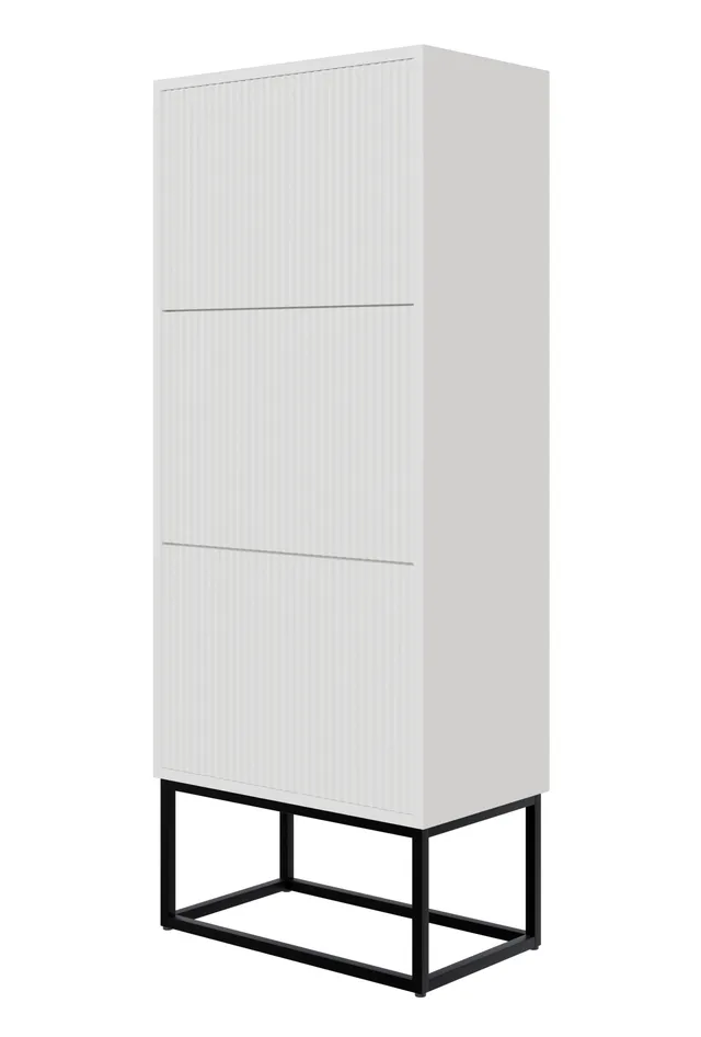 selsey-veldio-schuhschrank-50-cm-wei-mit-schwarzen-beinen-3-f-cher image 1