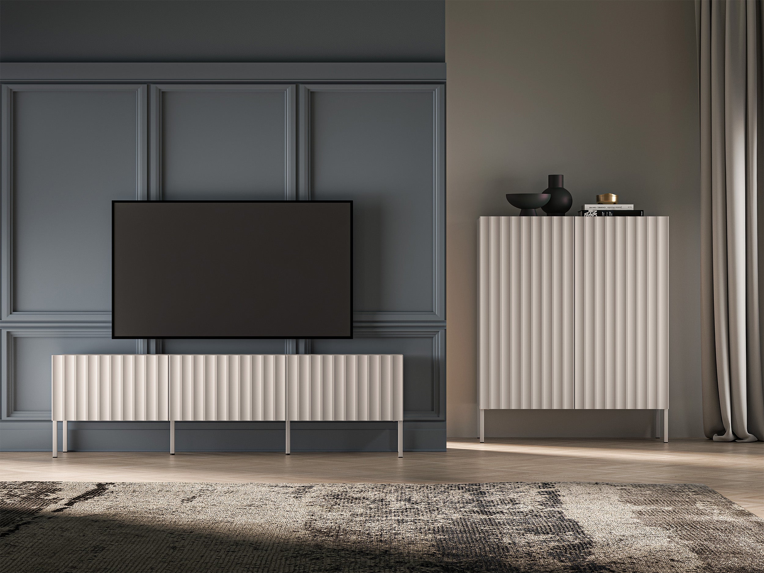 selsey-derriva-tv-lowboard-mit-rillenfront-beige image 4