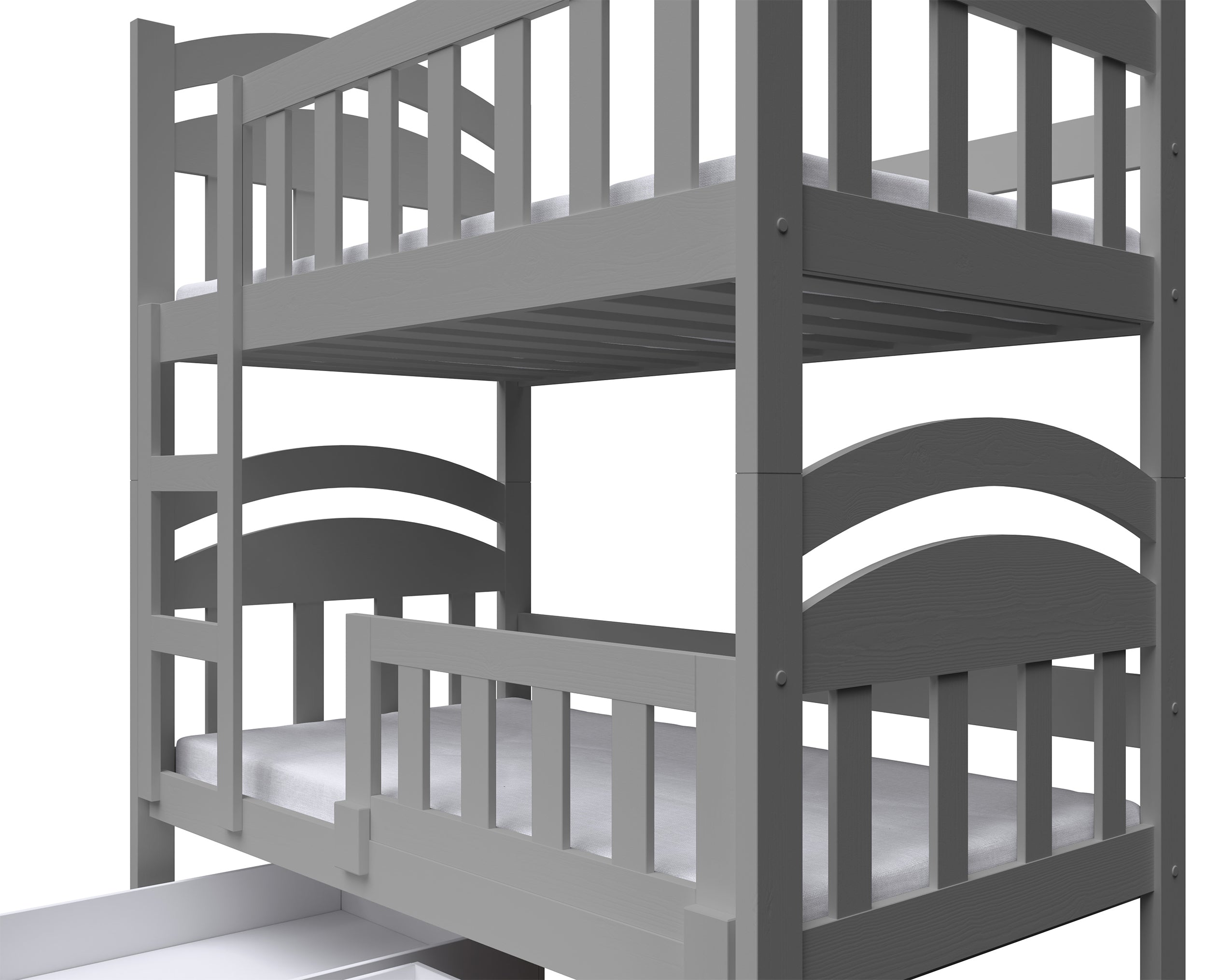 selsey-dopio-etagenbett-90x200-cm-mit-matratzen-und-schubladen-grau image 5