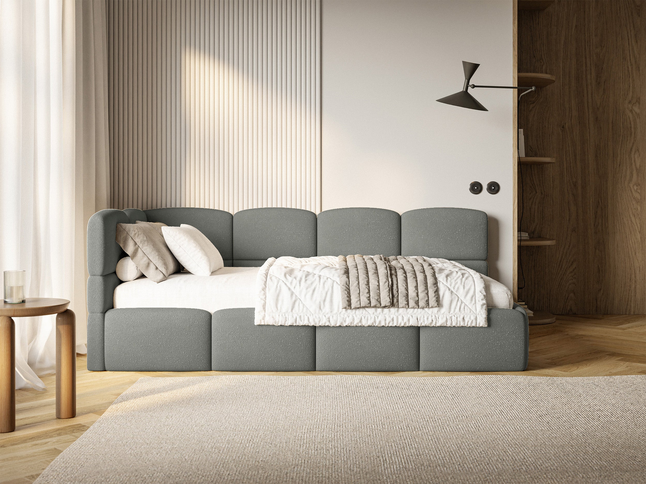 selsey-cloudy-jugendbett-90x200-cm-links-mit-matratze-und-bettkasten-dunkelgrau- image 2