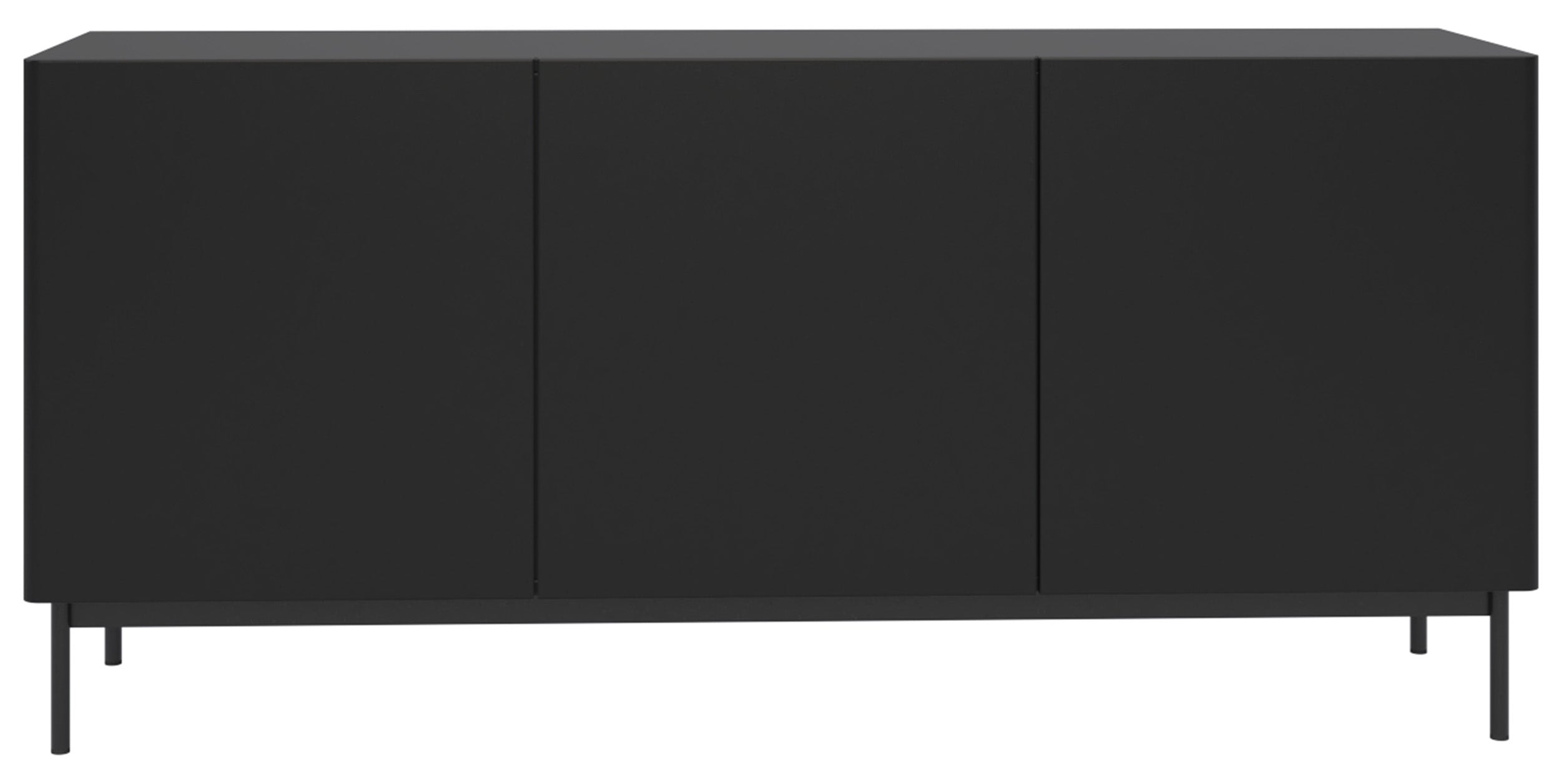 selsey-olio-hohes-dreit-riges-tv-sideboard-160-cm-schwarz image 2