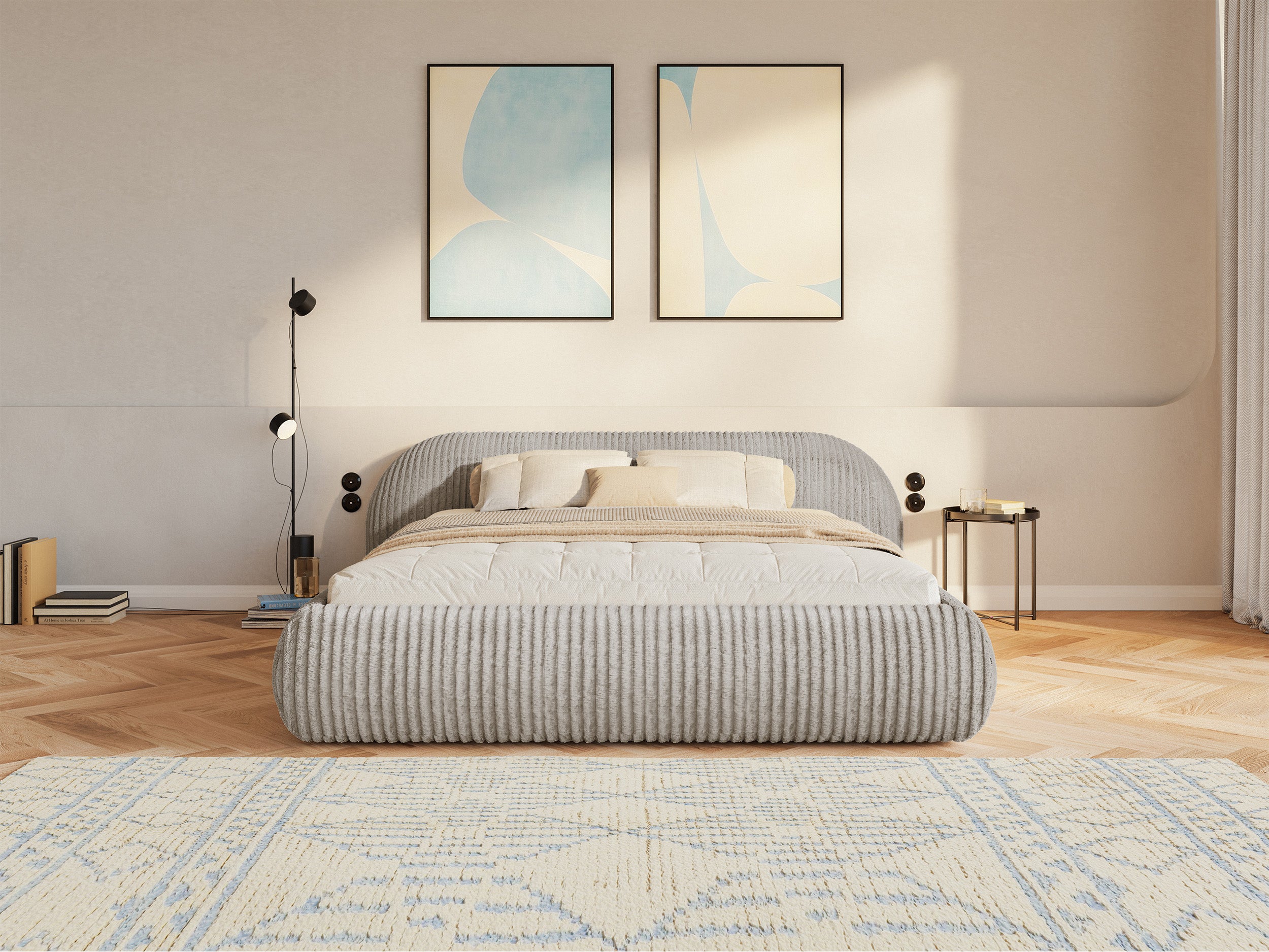 selsey-shels-low-gepolstertes-bett-160x200-cm-grau-beige-cordstoff image 5