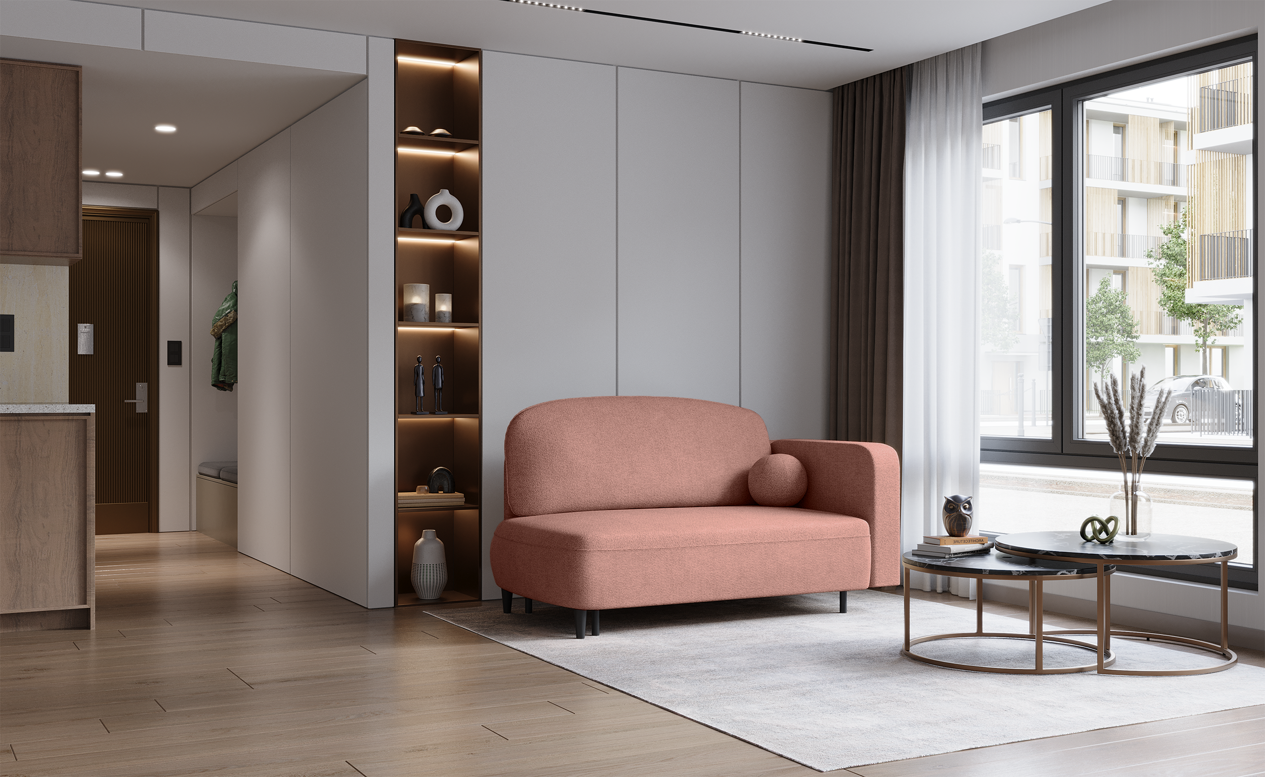 selsey-pinkio-auszieh-liege-links-mit-stauraum-rosa-chenille image 2