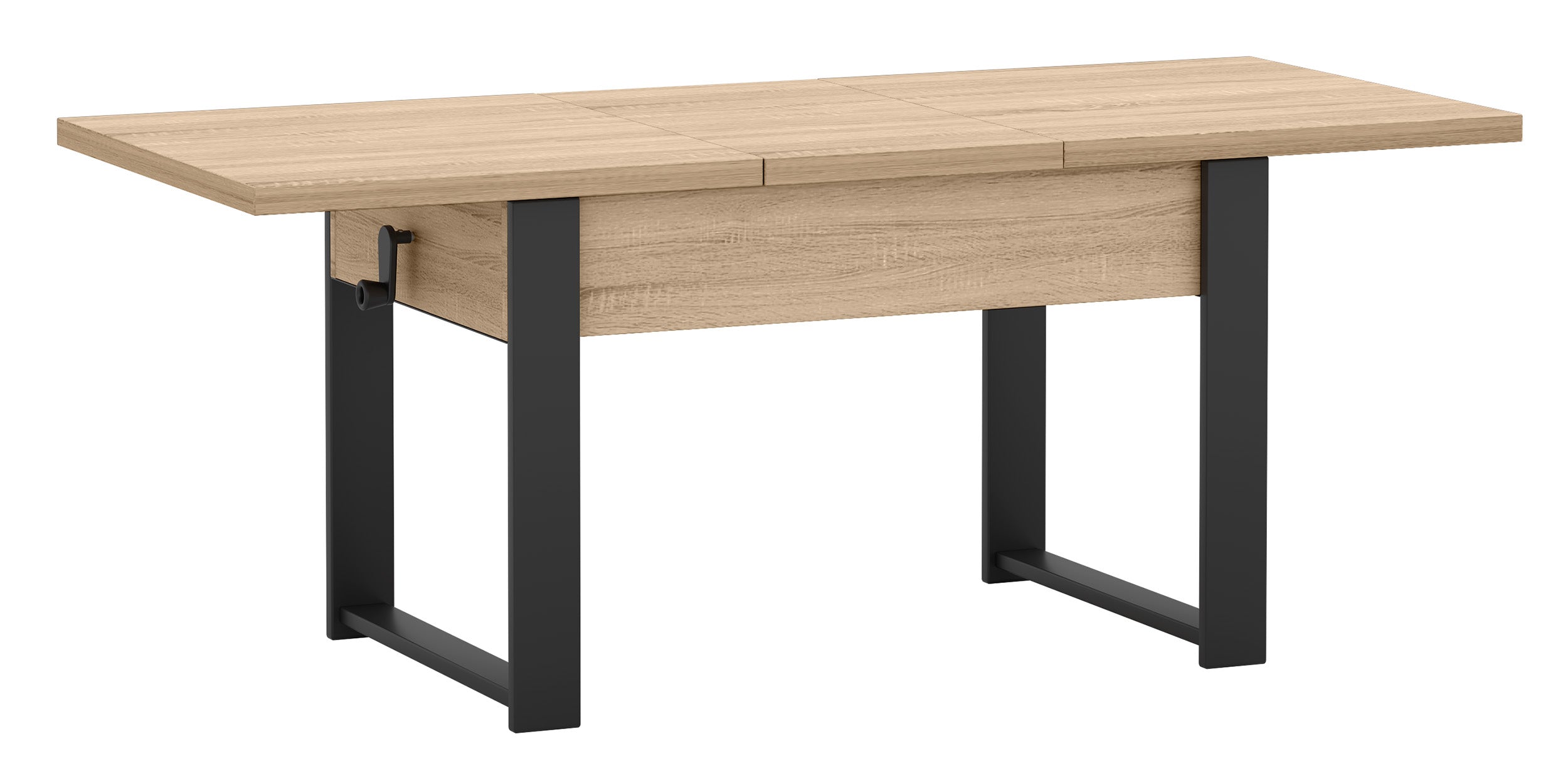 selsey-hugo-couchtisch-ausziehbar-120-157-x67-cm-sonoma-eiche-schwarze-beine image 3
