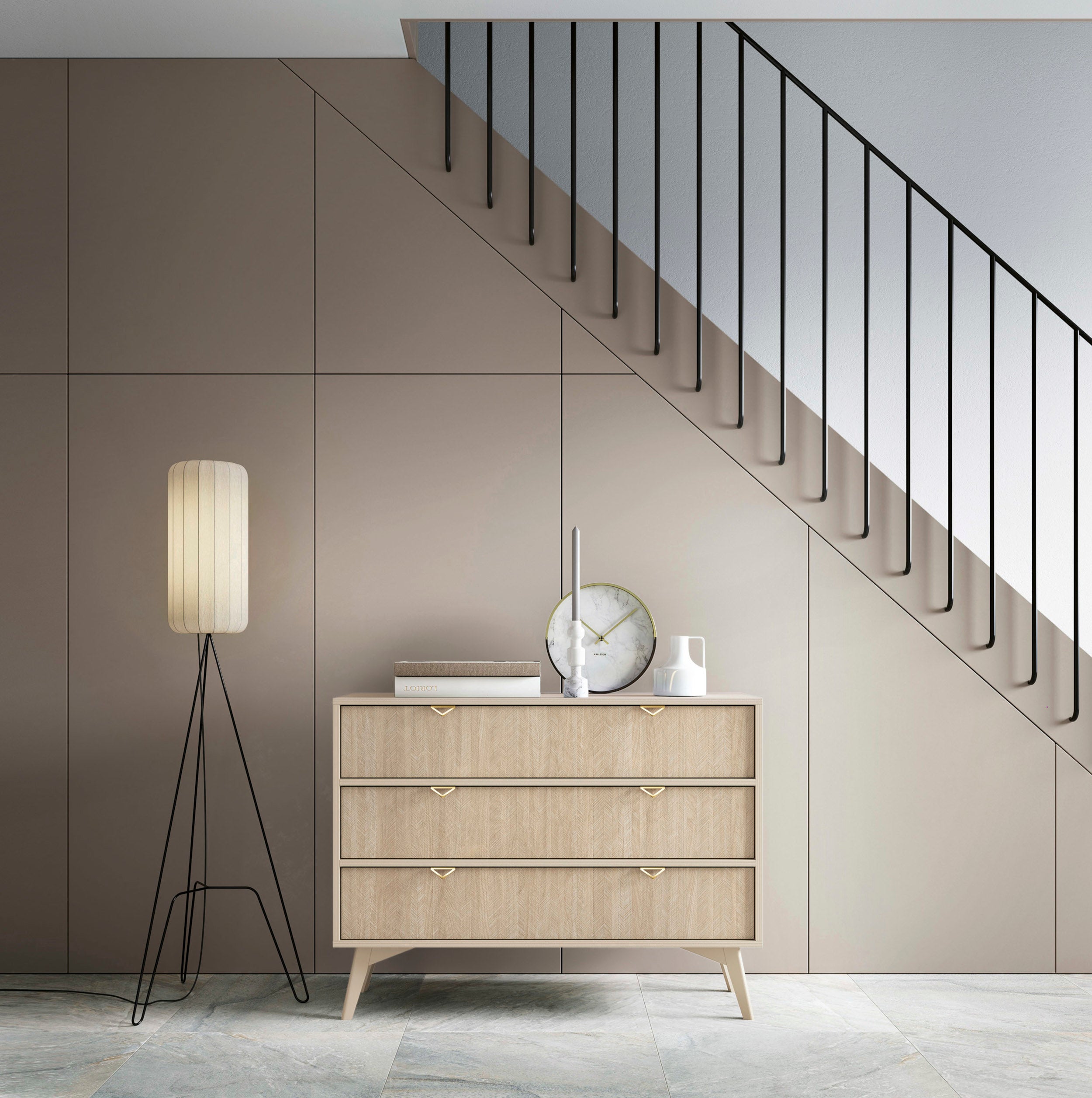 selsey-favoria-kommode-106-cm-beige-mit-schubladen-scandi-fischgr-t-und-goldenen image 2
