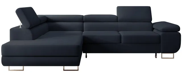 selsey-stevil-ecksofa-l-links-mit-schlaffunktion-und-stauraum-marineblauer-samt image 1
