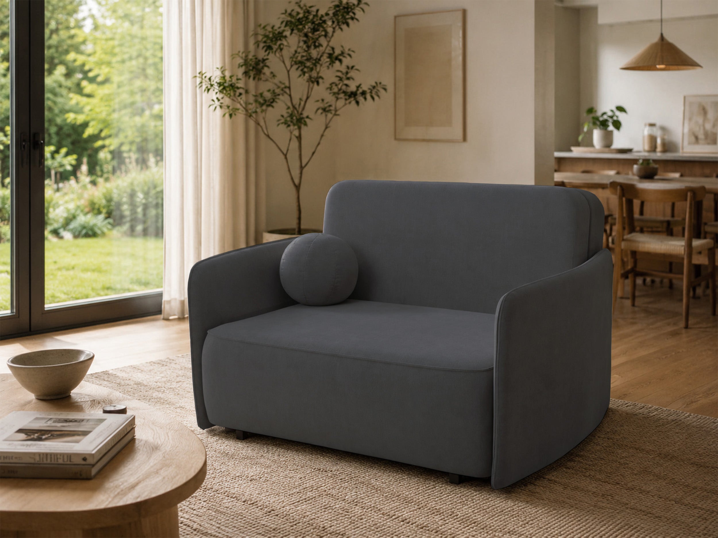 selsey-paxi-ausziehbares-zweisitzer-sofa-145-cm-mit-stauraum-dunkelgrauer-chenil image 4