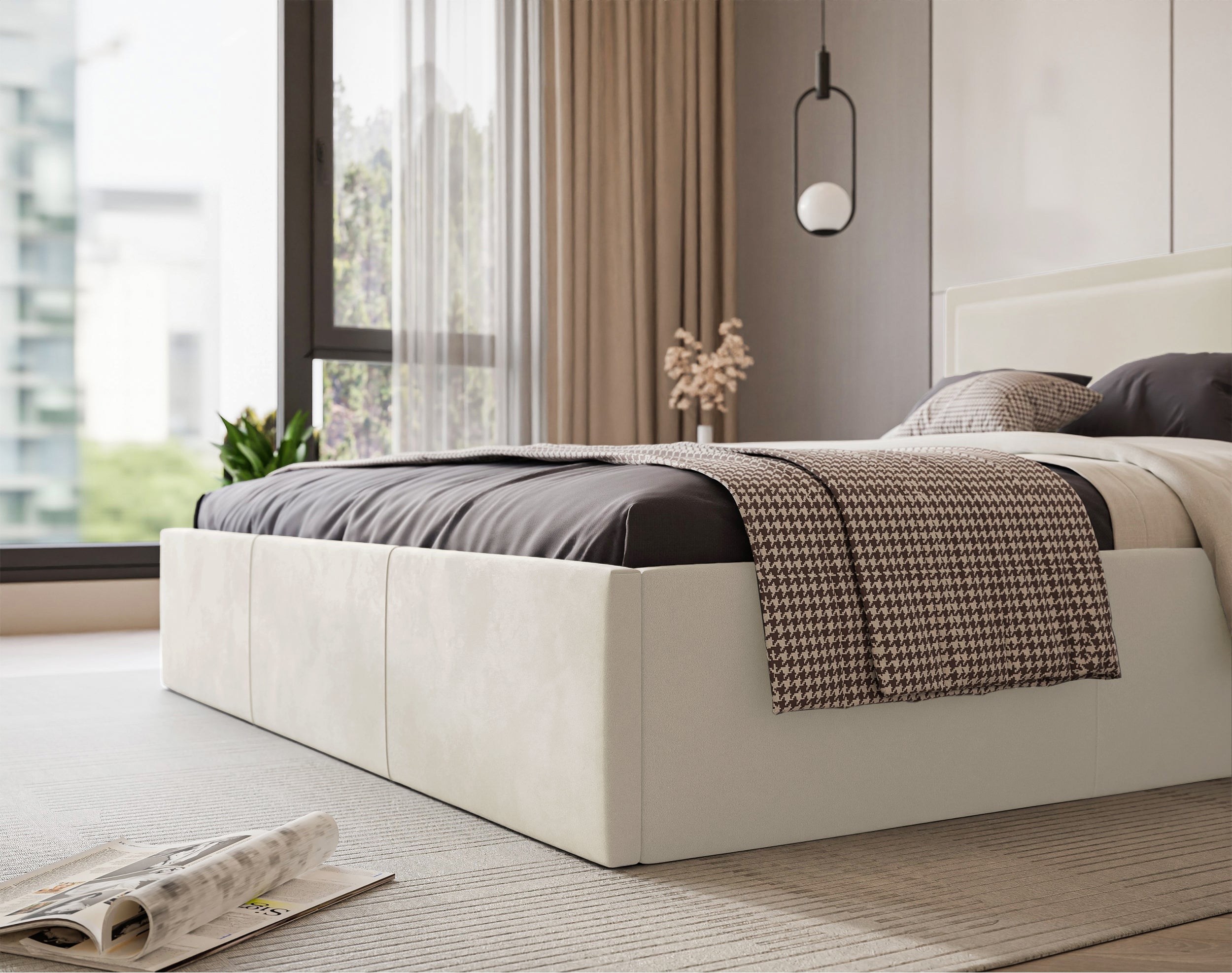 selsey-soave-polsterbett-140x200-cm-mit-stauraum-metallrahmen-cremefarbener-samt image 4