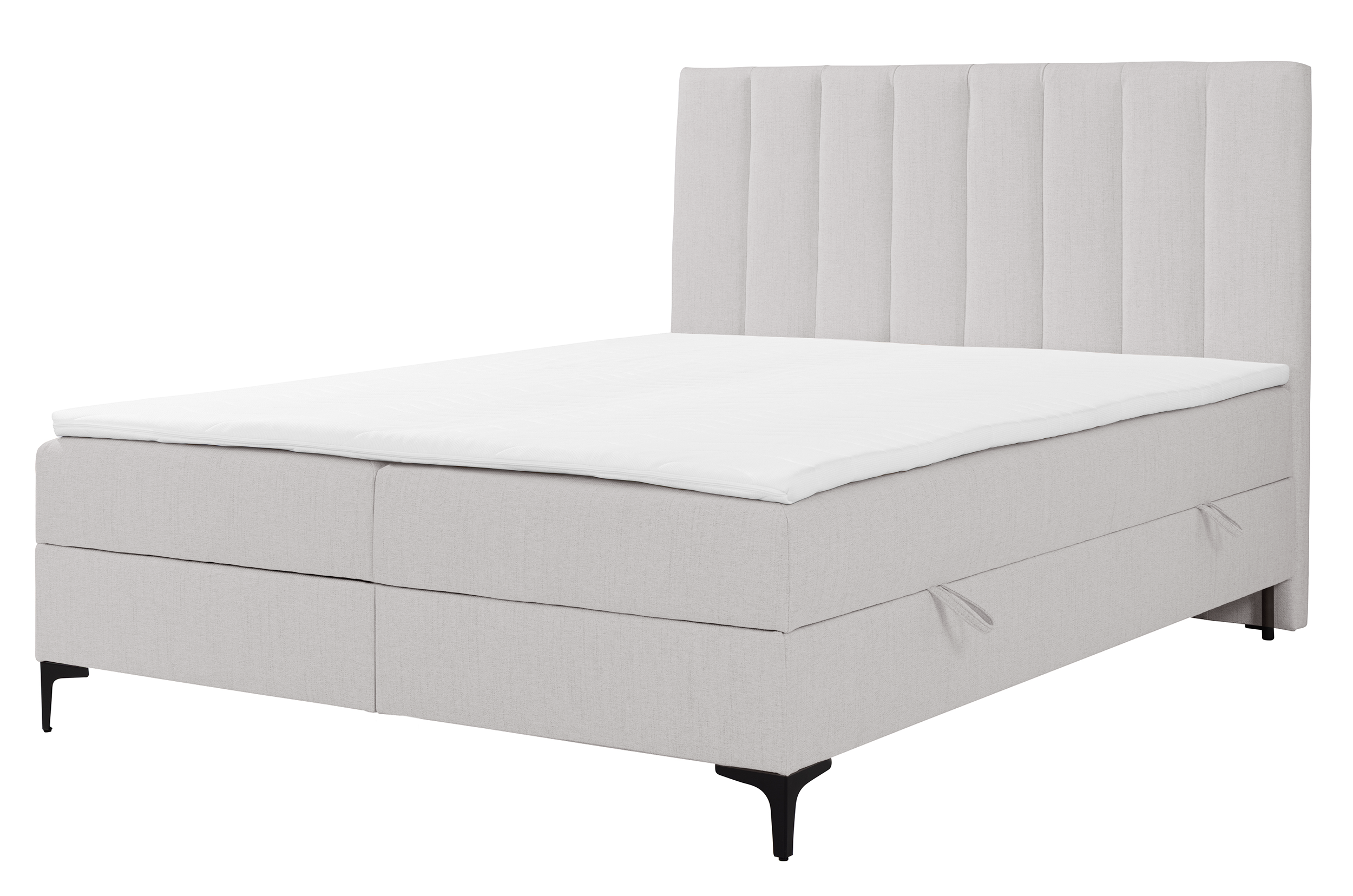 selsey-lorentes-kontinentales-bett-140x200-cm-mit-stauraum-und-topper-hellbeige- image 1