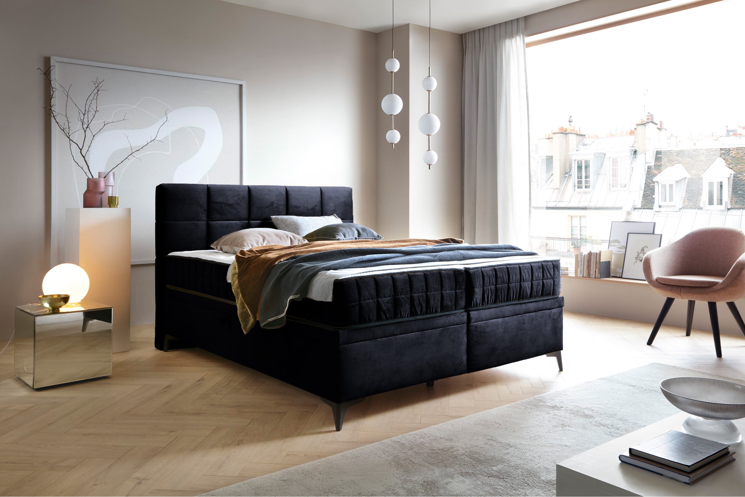 selsey-beriano-kontinentalbett-160x200-cm-mit-stauraum-und-matratze-dunkelblauer image 2