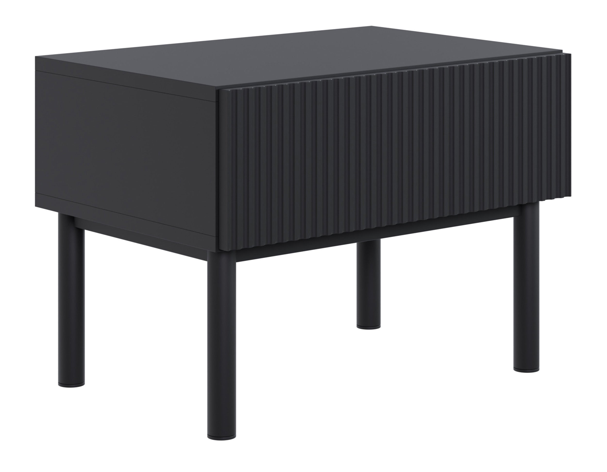 selsey-veldio-new-nachttisch-50-cm-schwarz-mit-gefr-ster-front-und-schublade image 1