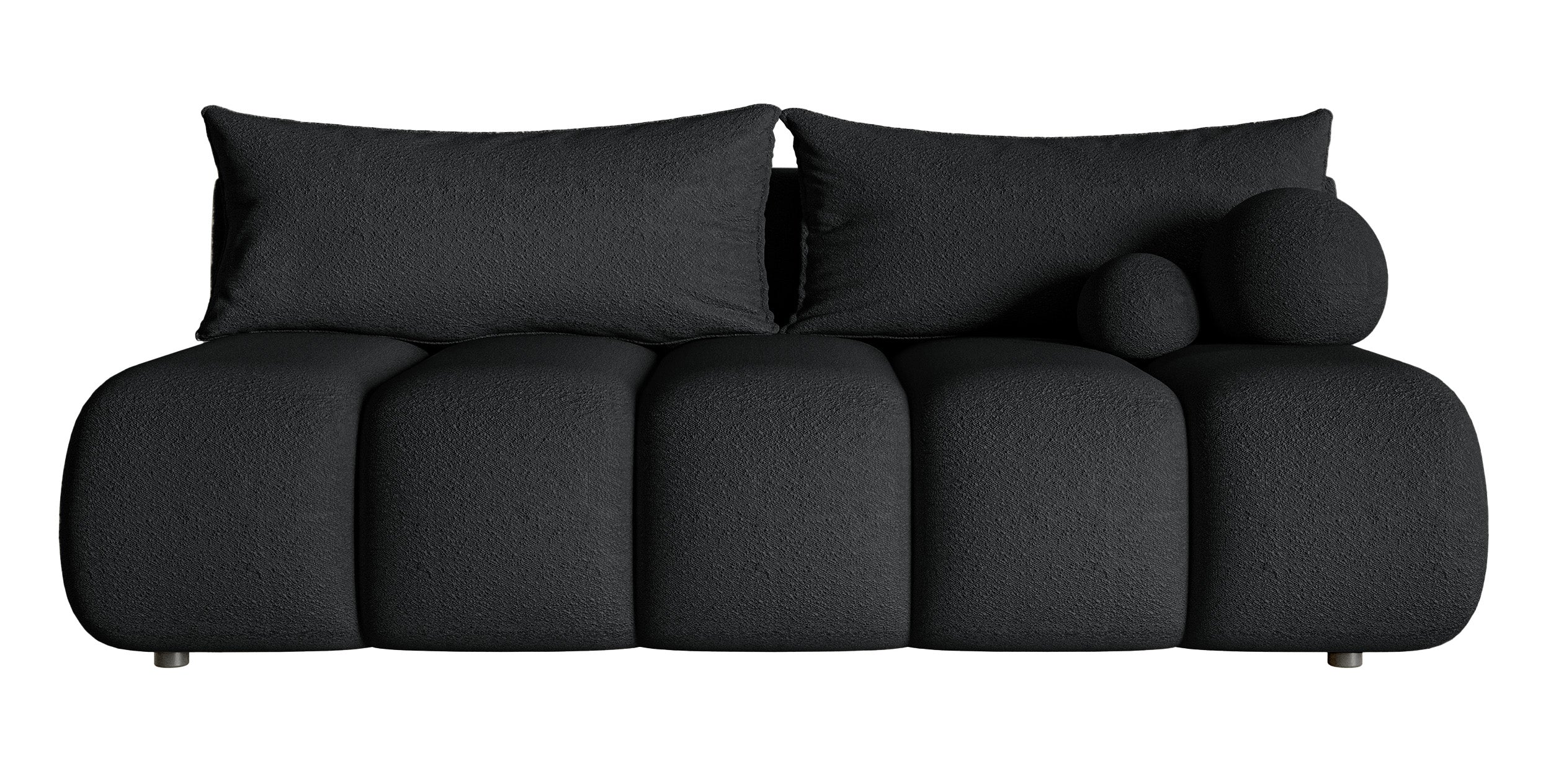 selsey-dandelino-mini-dreisitziges-sofa-mit-schlaffunktion-schwarzes-boucl image 1